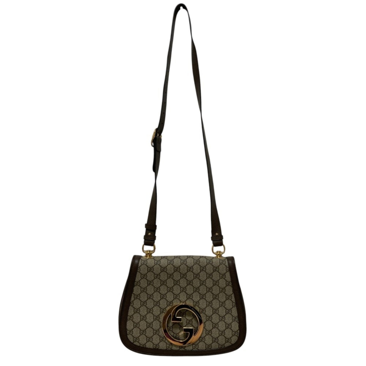 Gucci Beige Brown Gg Supreme Shoulder Bag (Pre-Owned)