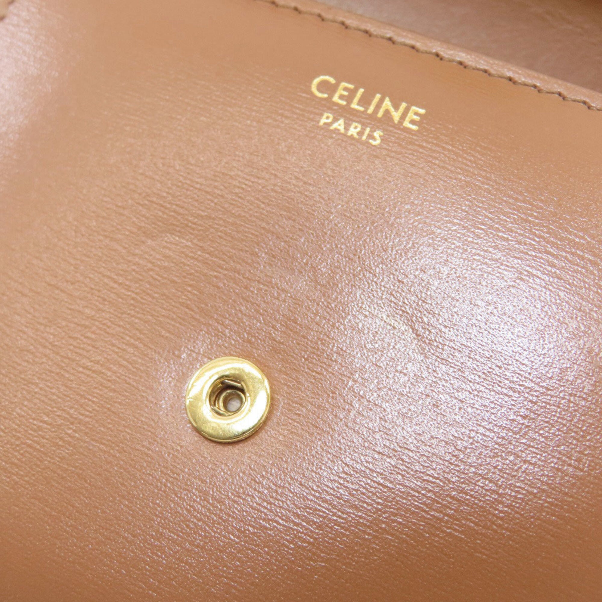 Celine Brown Leather Wallet (Tri-Fold) (Pre-Owned)
