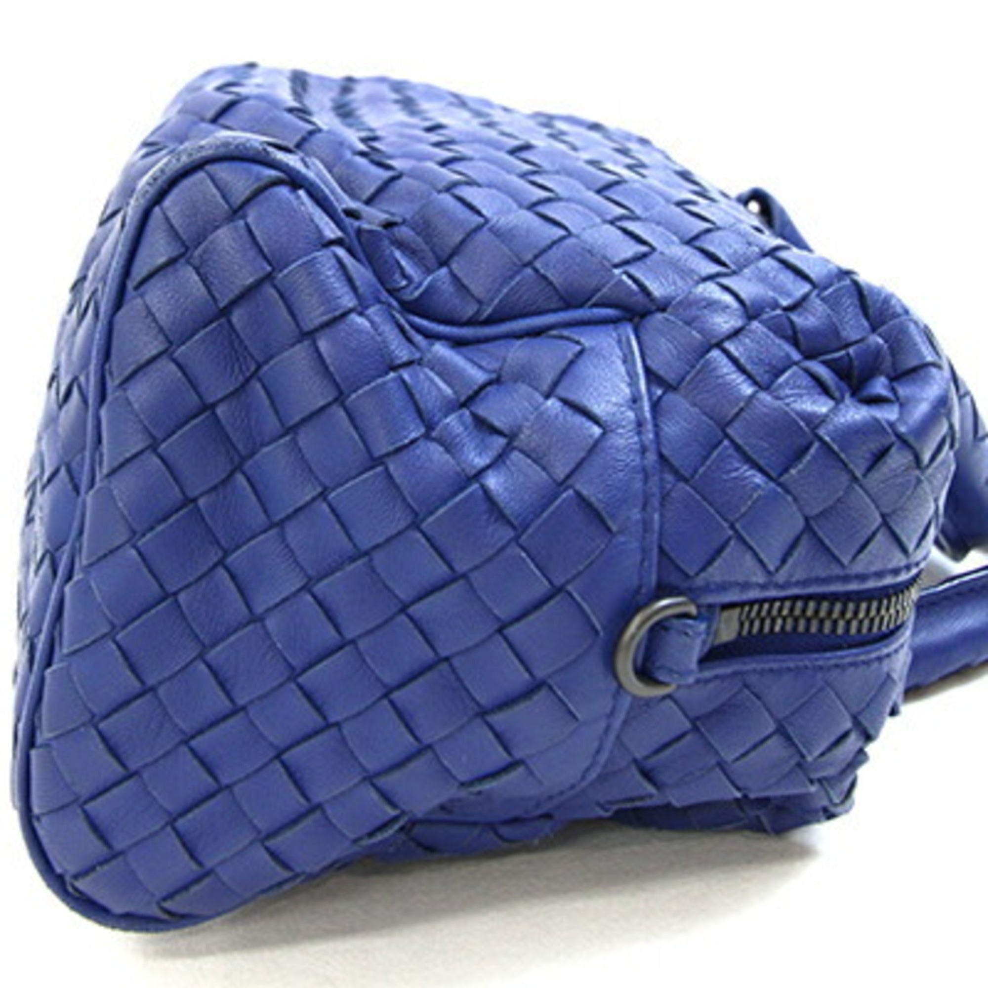 Bottega Veneta Blue Leather Handbag (Pre-Owned)