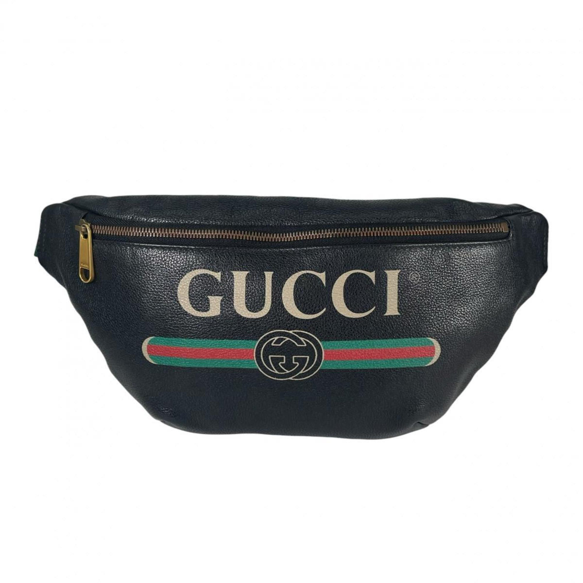 Gucci Black Leather Fanny Pack Sling Bag (Pre-Owned)