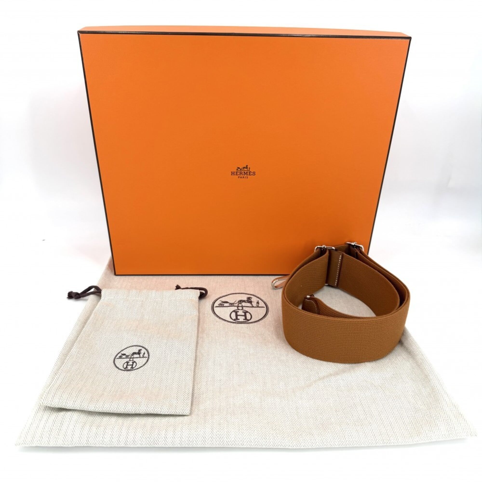 Hermes Evelyne Brown Leather Shoulder Bag (Pre-Owned)