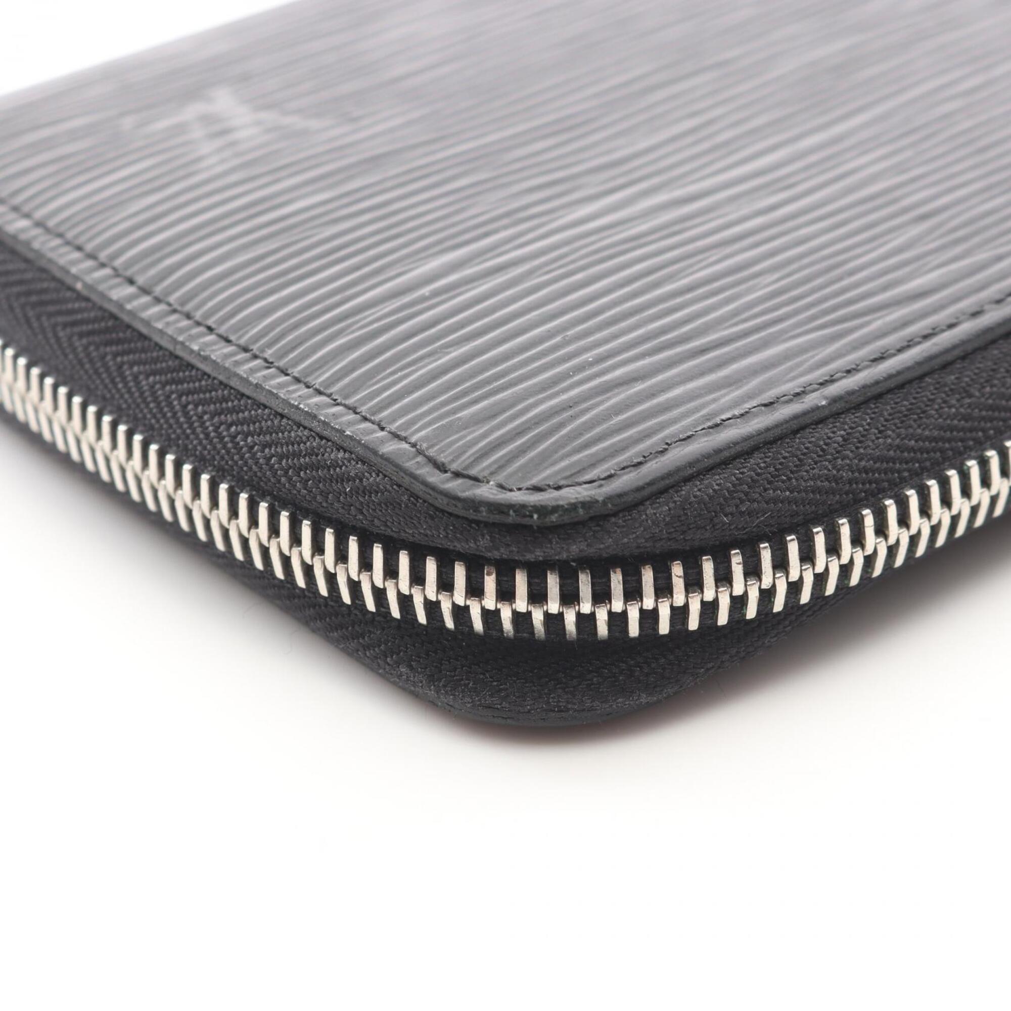 Louis Vuitton Black Leather Long Wallet (Bi-Fold) (Pre-Owned)