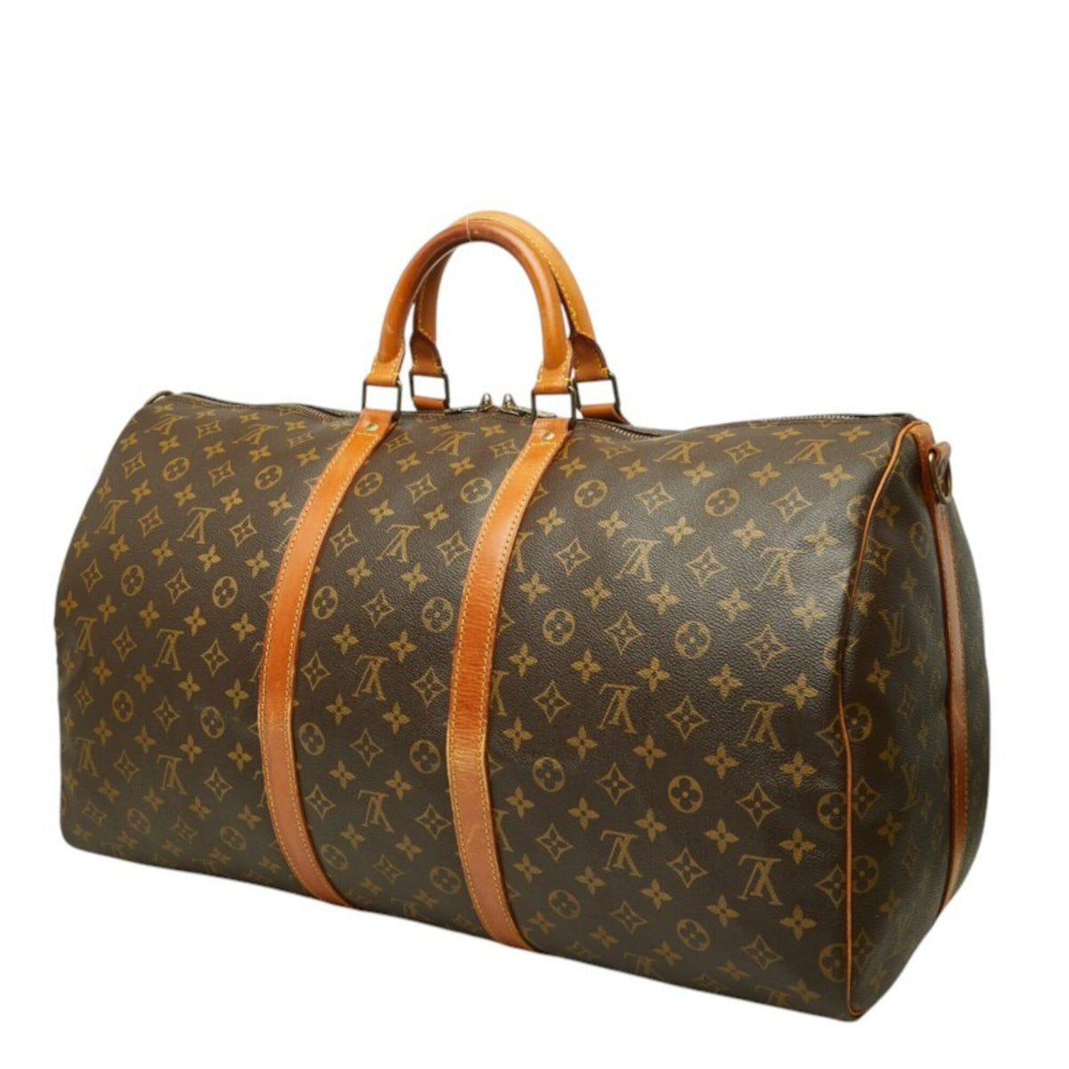 Louis Vuitton Brown Pvc Leather Boston Bag Shoulder Bag (Pre-Owned)
