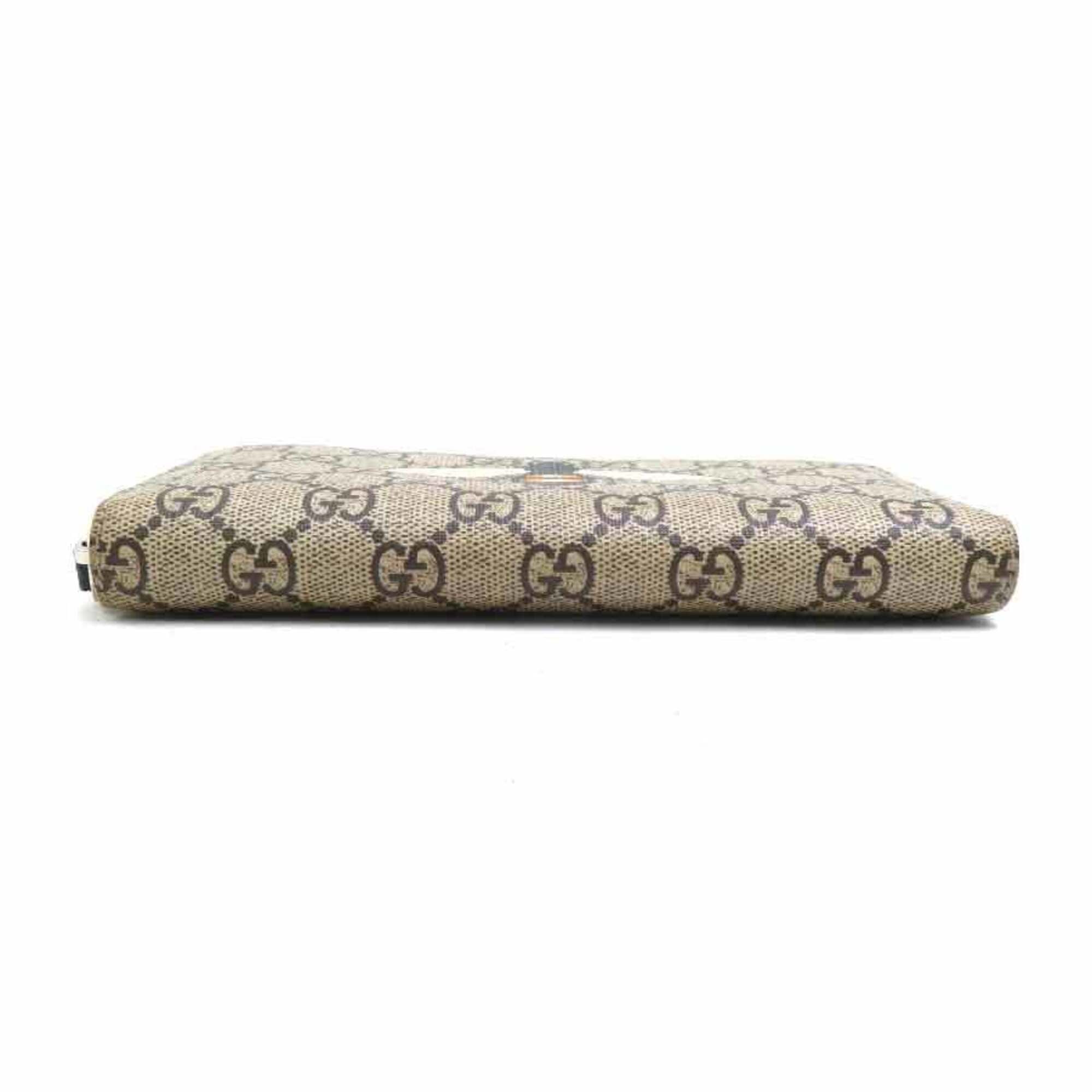 Gucci Beige Brown Gg Supreme Long Wallet (Bi-Fold) (Pre-Owned)