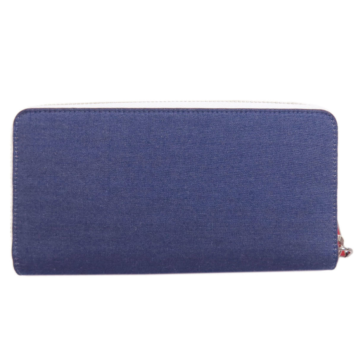 Christian Louboutin Blue Denim Long Wallet (Bi-Fold) (Pre-Owned)