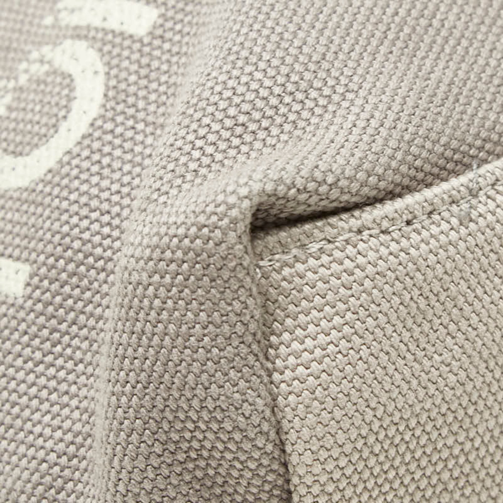 Louis Vuitton Gray Cotton Canvas Shoulder Bag Tote Bag (Pre-Owned)
