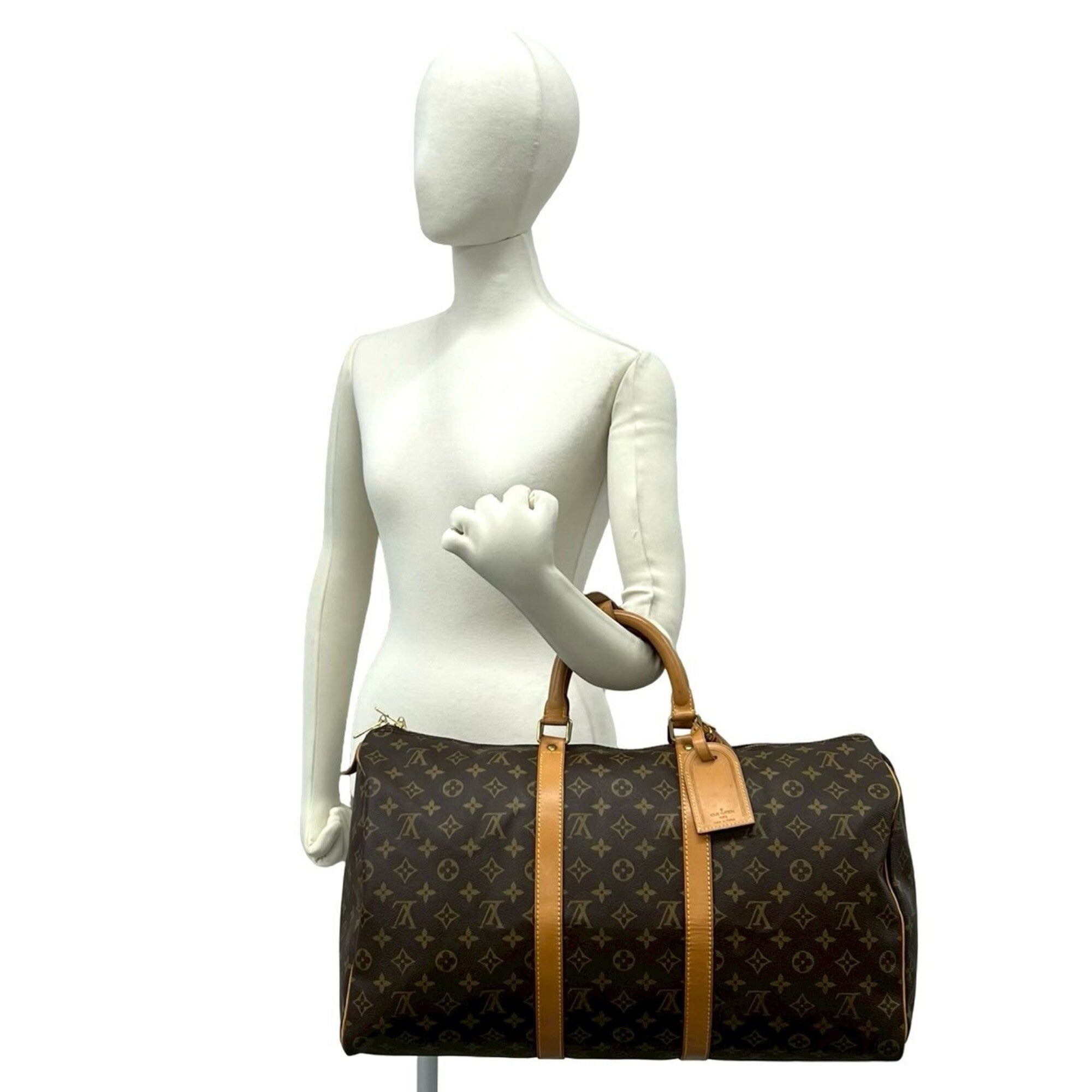Louis Vuitton Brown Leather Pvc Boston Bag (Pre-Owned)