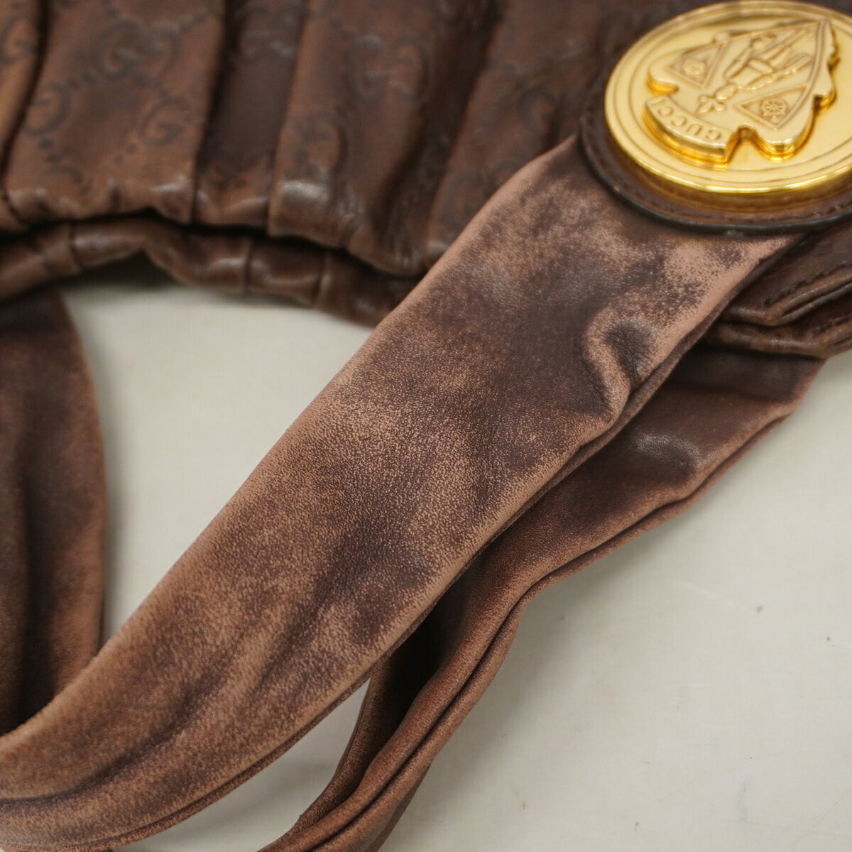 Gucci Brown Leather Handbag (Pre-Owned)