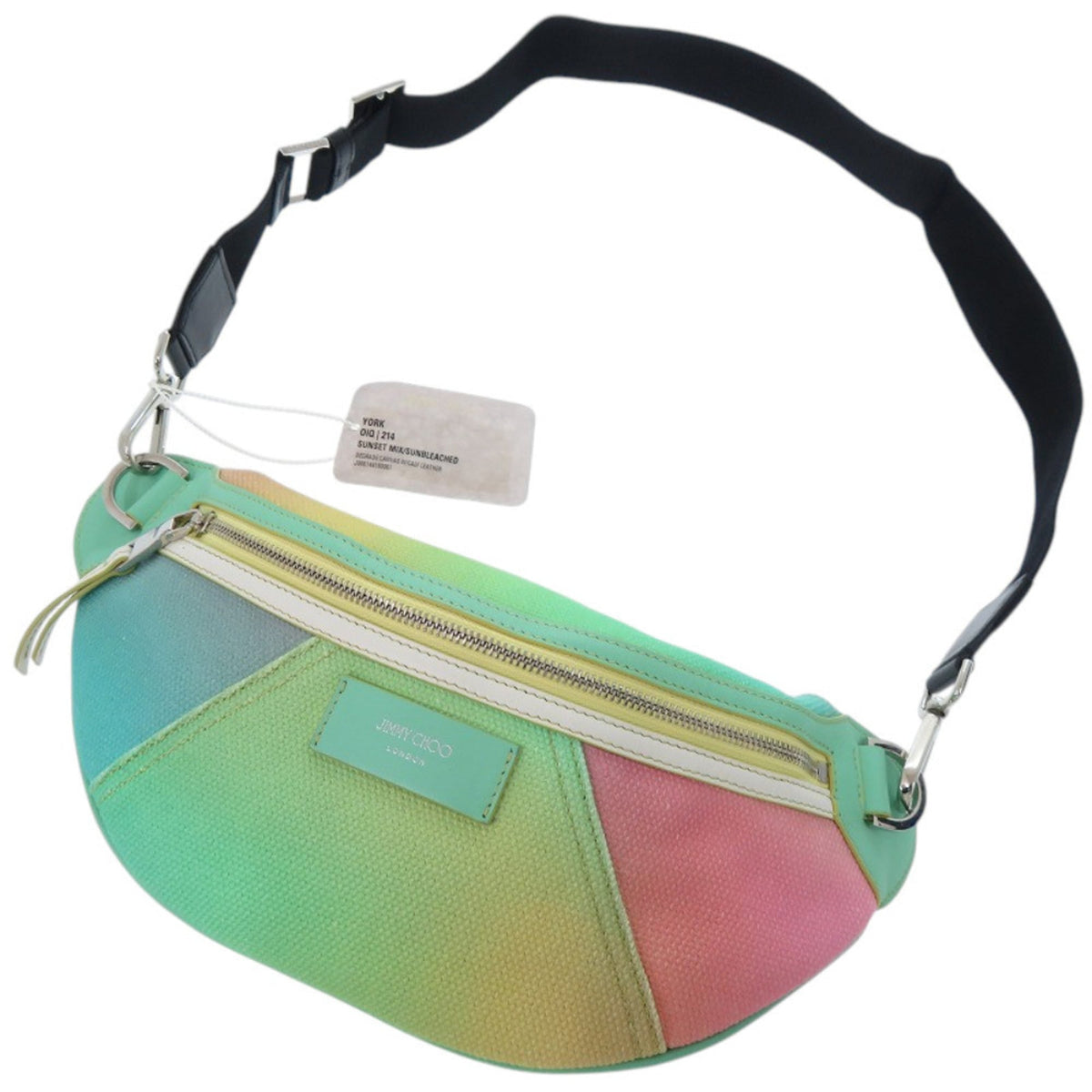 Jimmy Choo Multi-Color Cotton Leather Sling Bag (Pre-Owned)