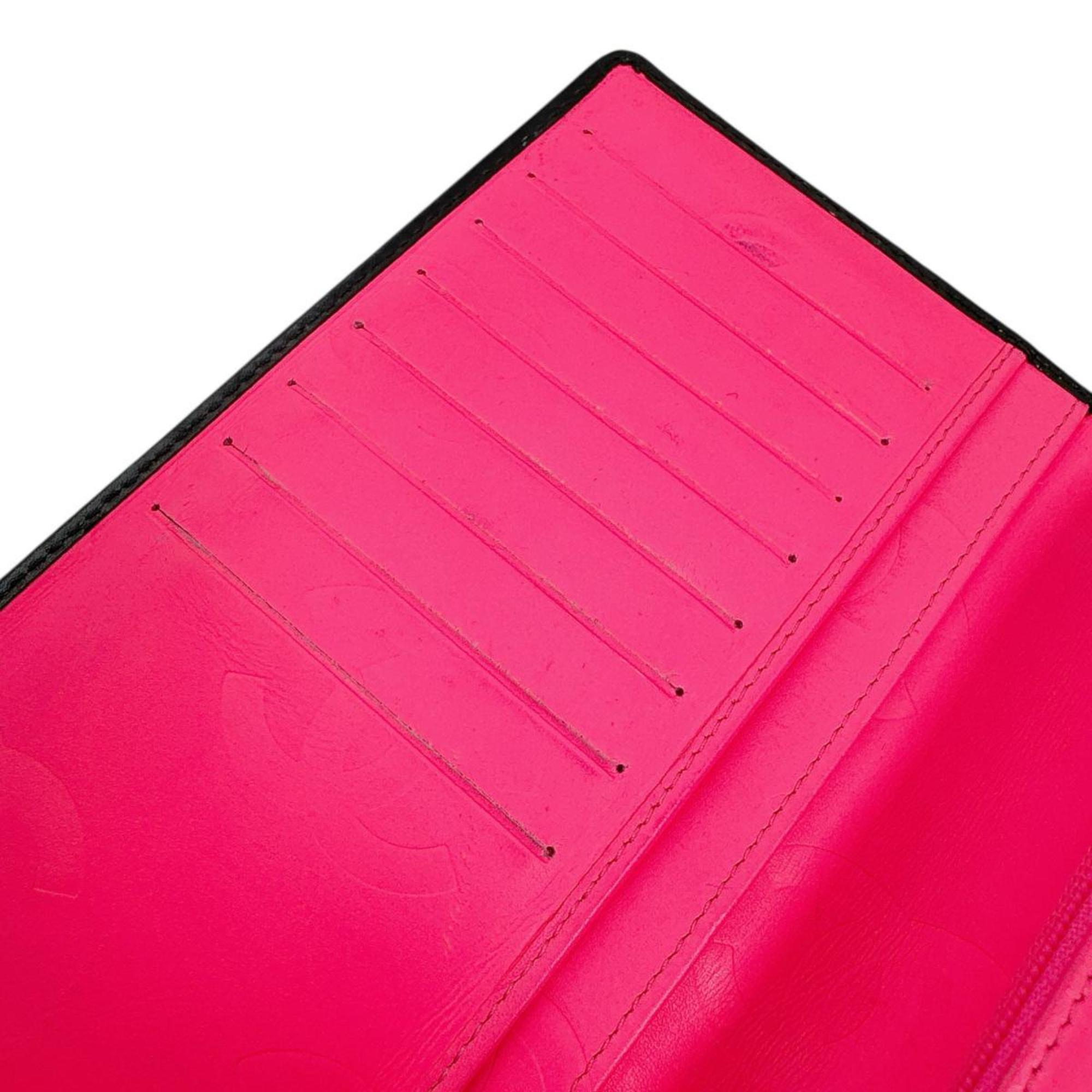 Chanel Black Leather Long Wallet (Bi-Fold) (Pre-Owned)