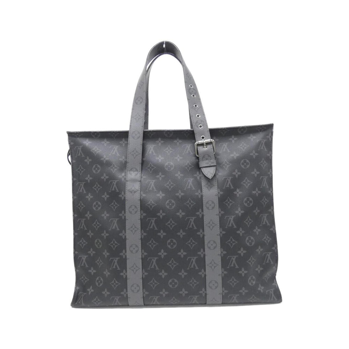 Louis Vuitton Black Gris Coated Canvas Handbag Pouch (Pre-Owned)