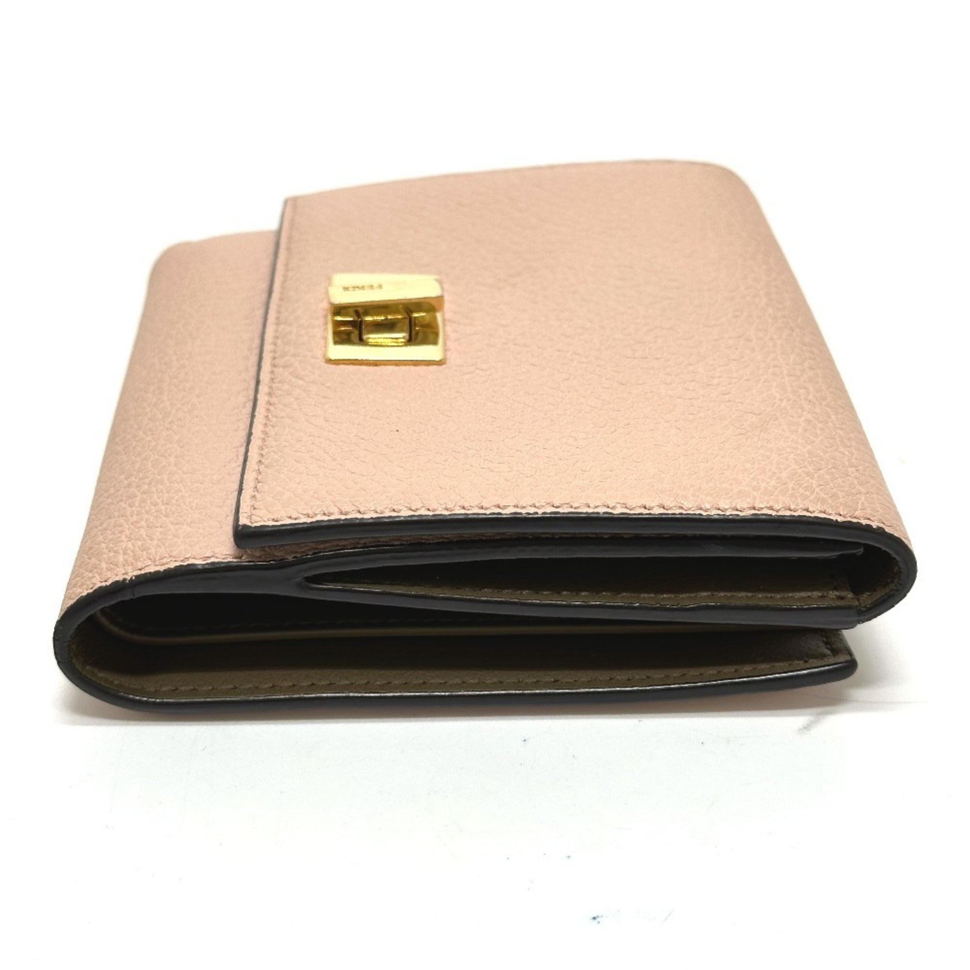 Fendi Pink Leather Wallet (Bi-Fold) (Pre-Owned)
