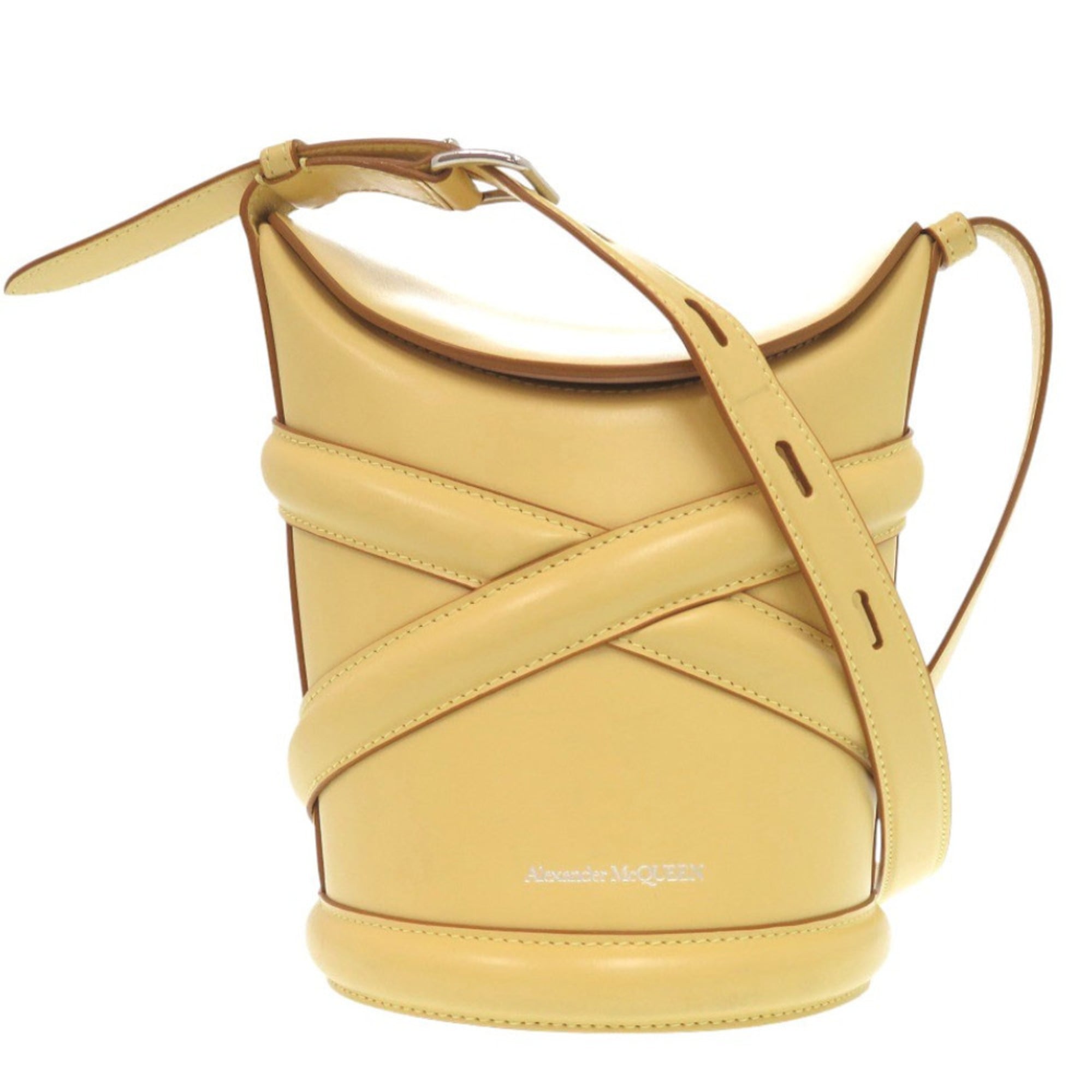 Alexander Mcqueen Yellow Leather Shoulder Bag (Pre-Owned)