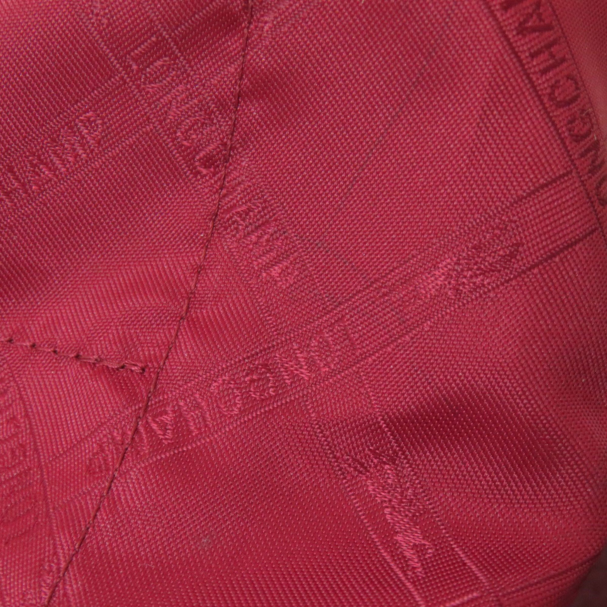 Longchamp Red Color Leather Shoulder Bag (Pre-Owned)