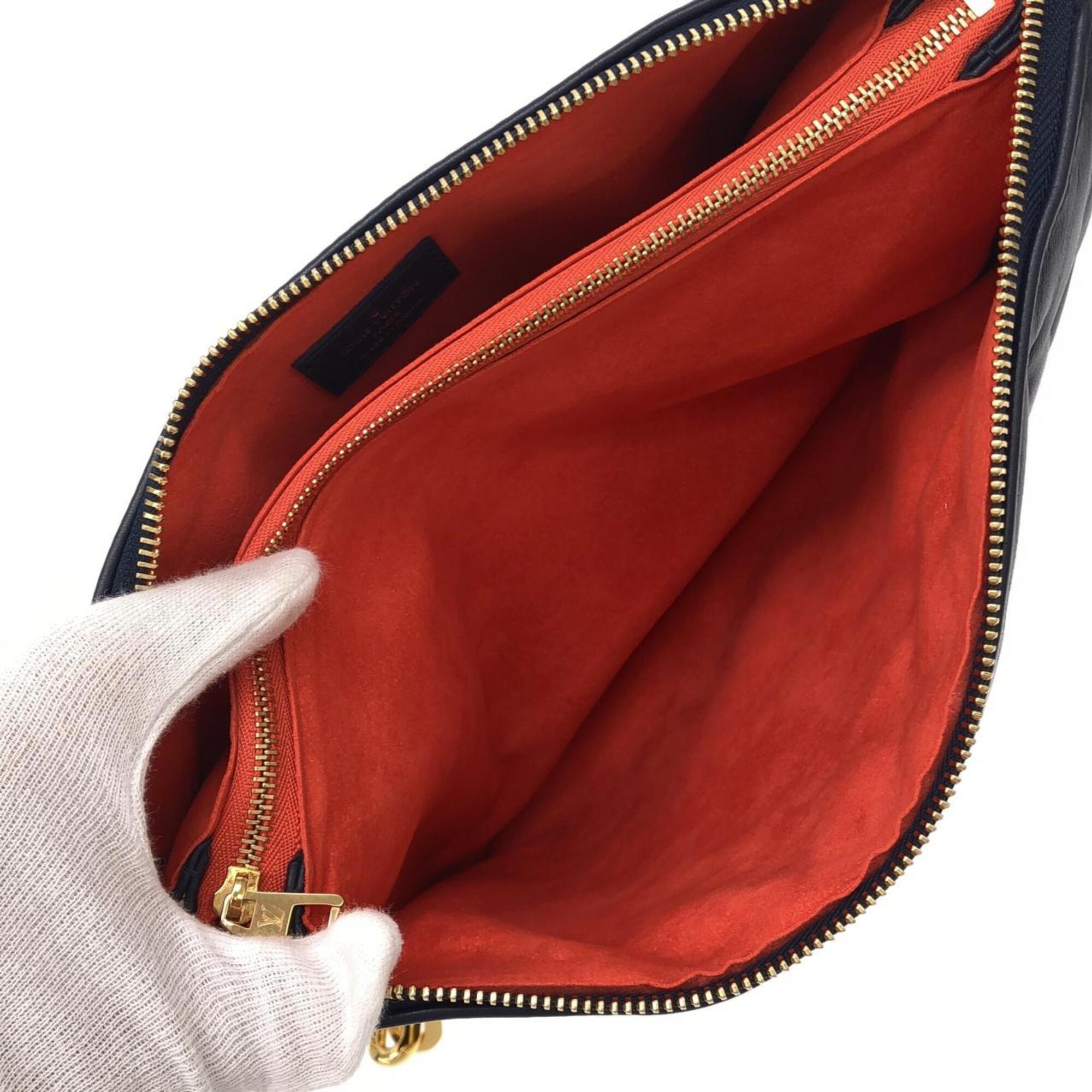 Louis Vuitton Navy Leather Shoulder Bag (Pre-Owned)
