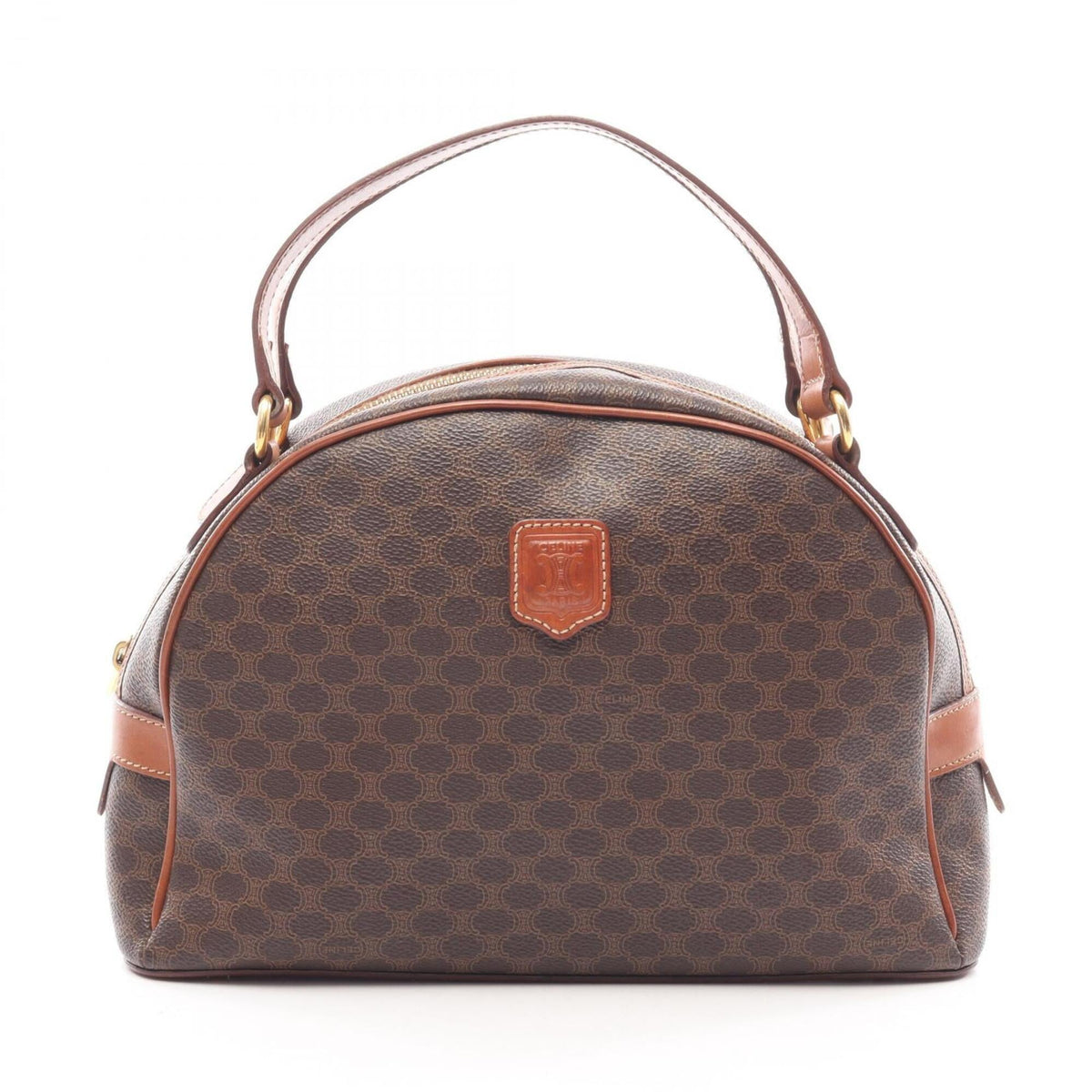 Celine Beige Brown Coated Canvas Handbag (Pre-Owned)