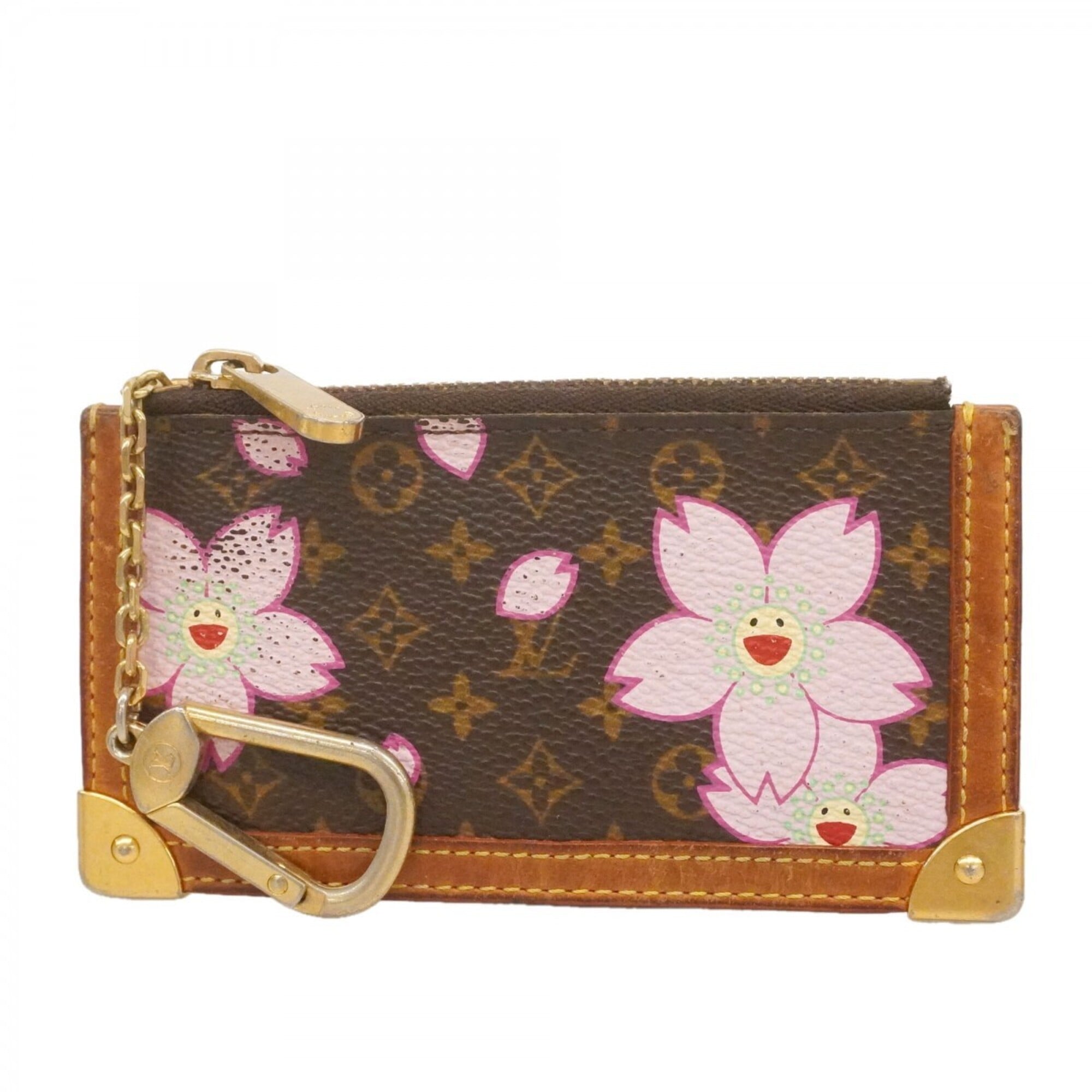 Louis Vuitton Brown Pink Coin Purse/Coin Case (Pre-Owned)