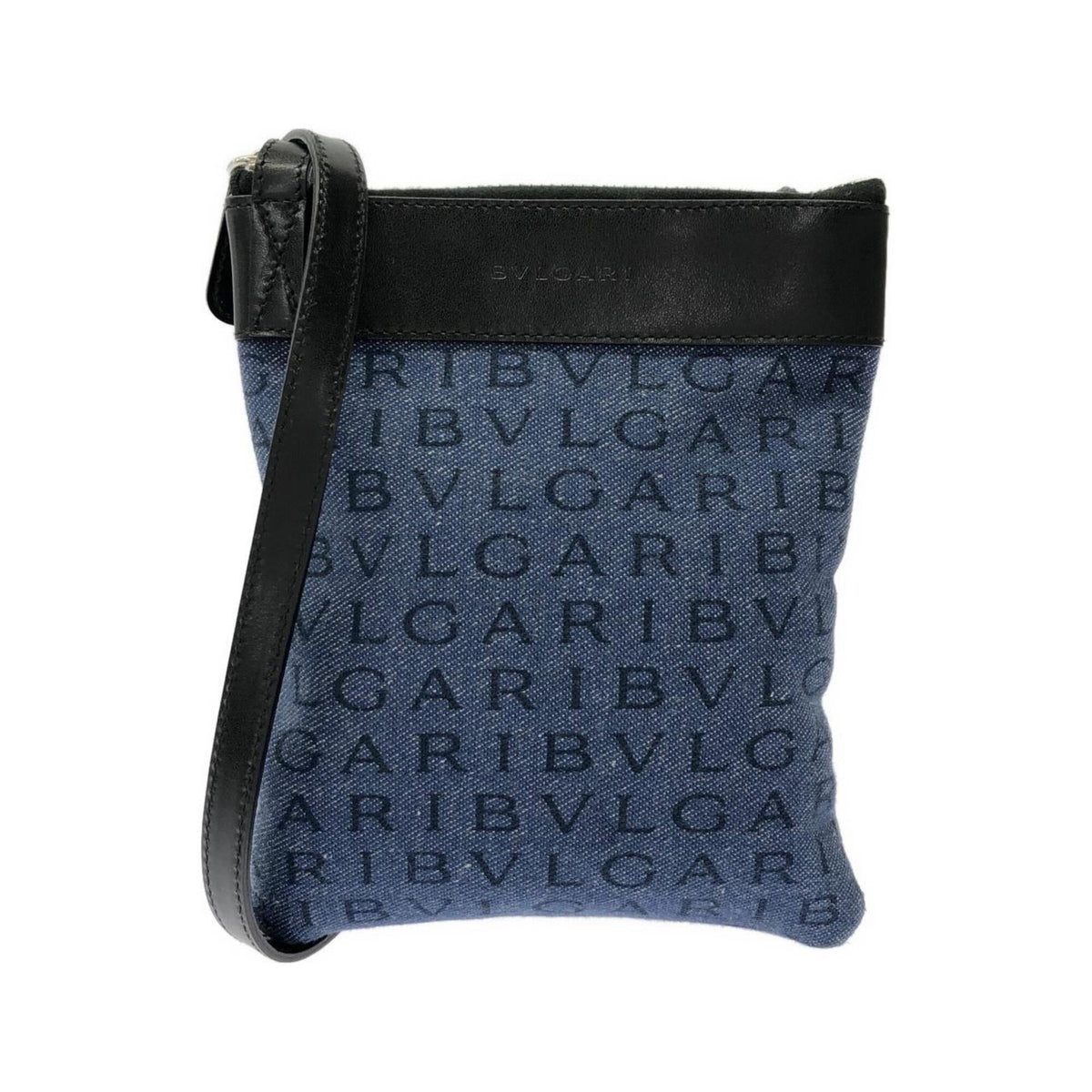 Bvlgari Blue Canvas Leather Shoulder Bag (Pre-Owned)