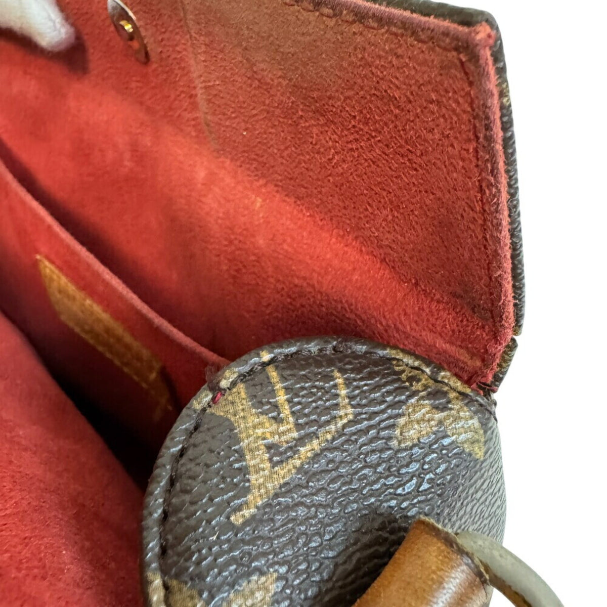 Louis Vuitton Brown Leather Handbag Pouch (Pre-Owned)