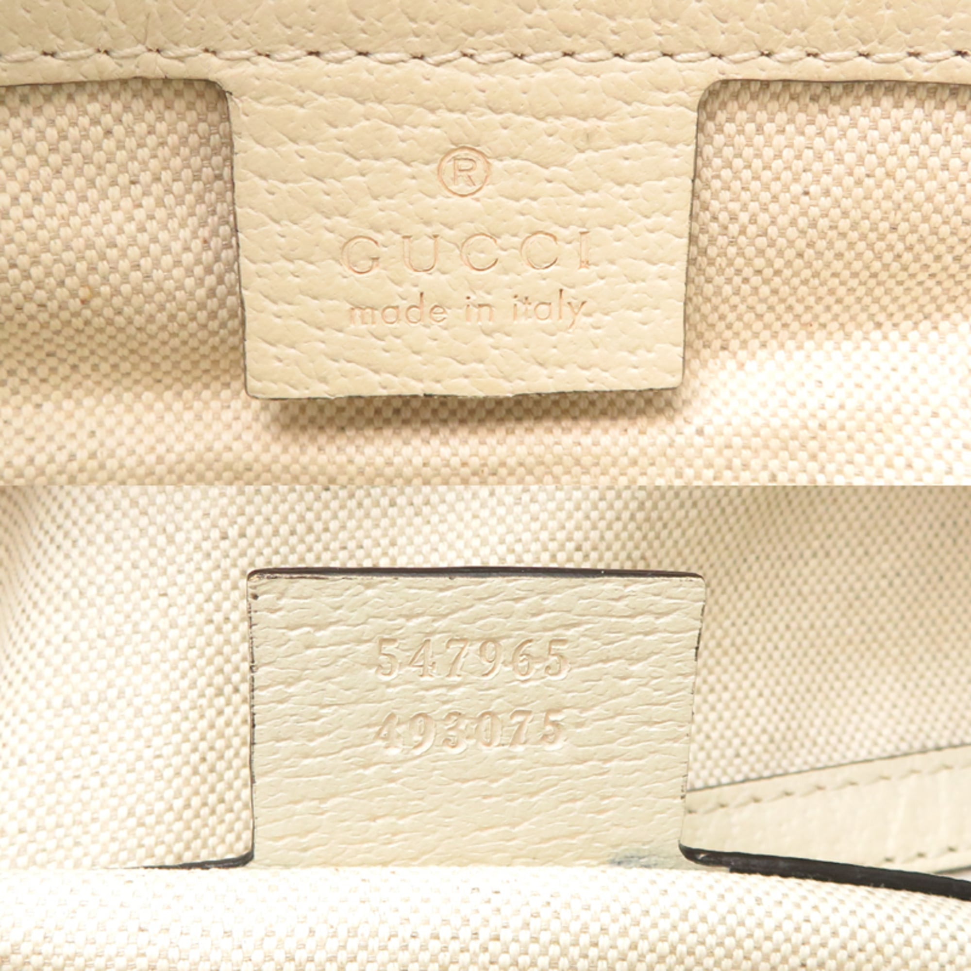 Gucci Beige White Gg Supreme Leather Backpack (Pre-Owned)