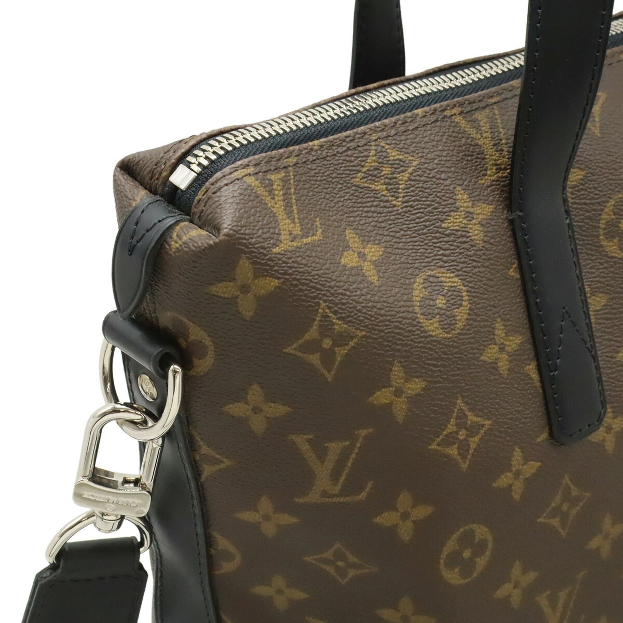 Louis Vuitton Black Brown Monogram Monogram Handbag Shoulder Bag Tote Bag (Pre-Owned)