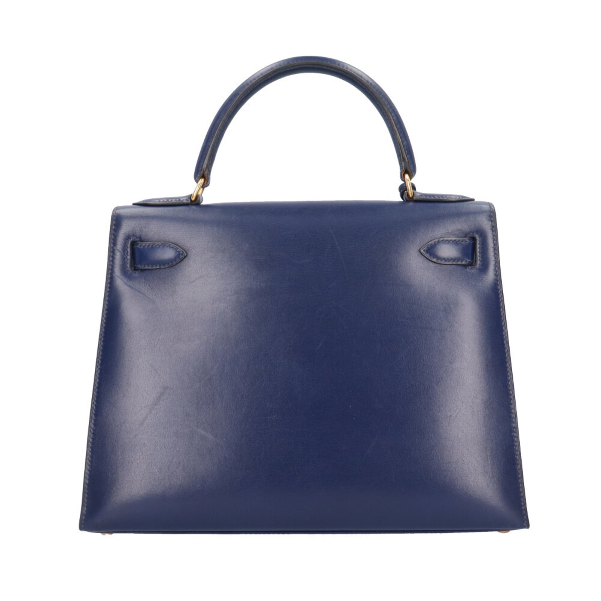 Hermes Bleu Saphir Navy Box Calf Leather Shoulder Bag (Pre-Owned)