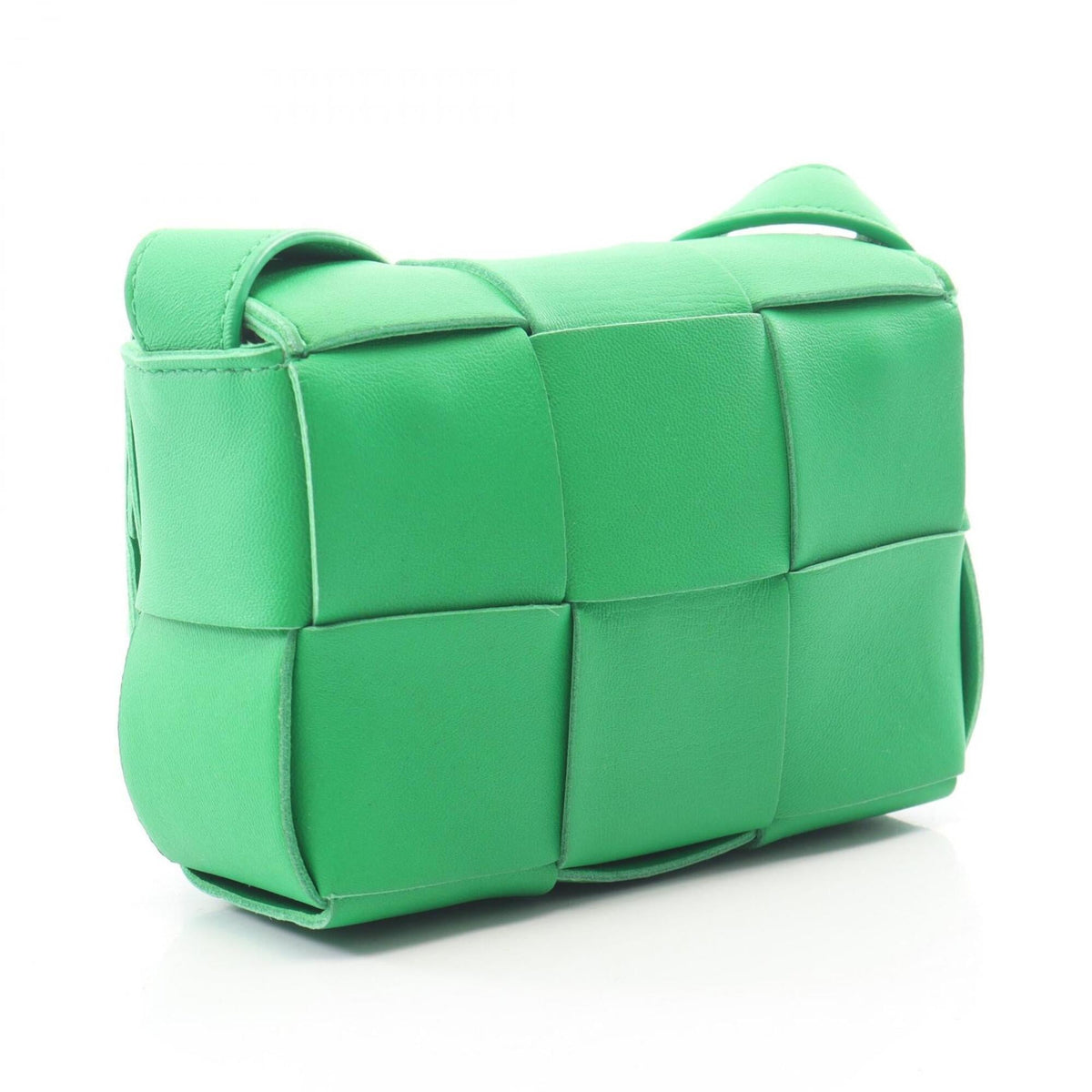 Bottega Veneta Green Leather Handbag Shoulder Bag (Pre-Owned)