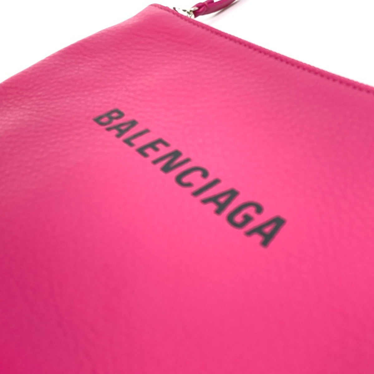 Balenciaga Black Pink Leather Clutch Bag Pouch (Pre-Owned)