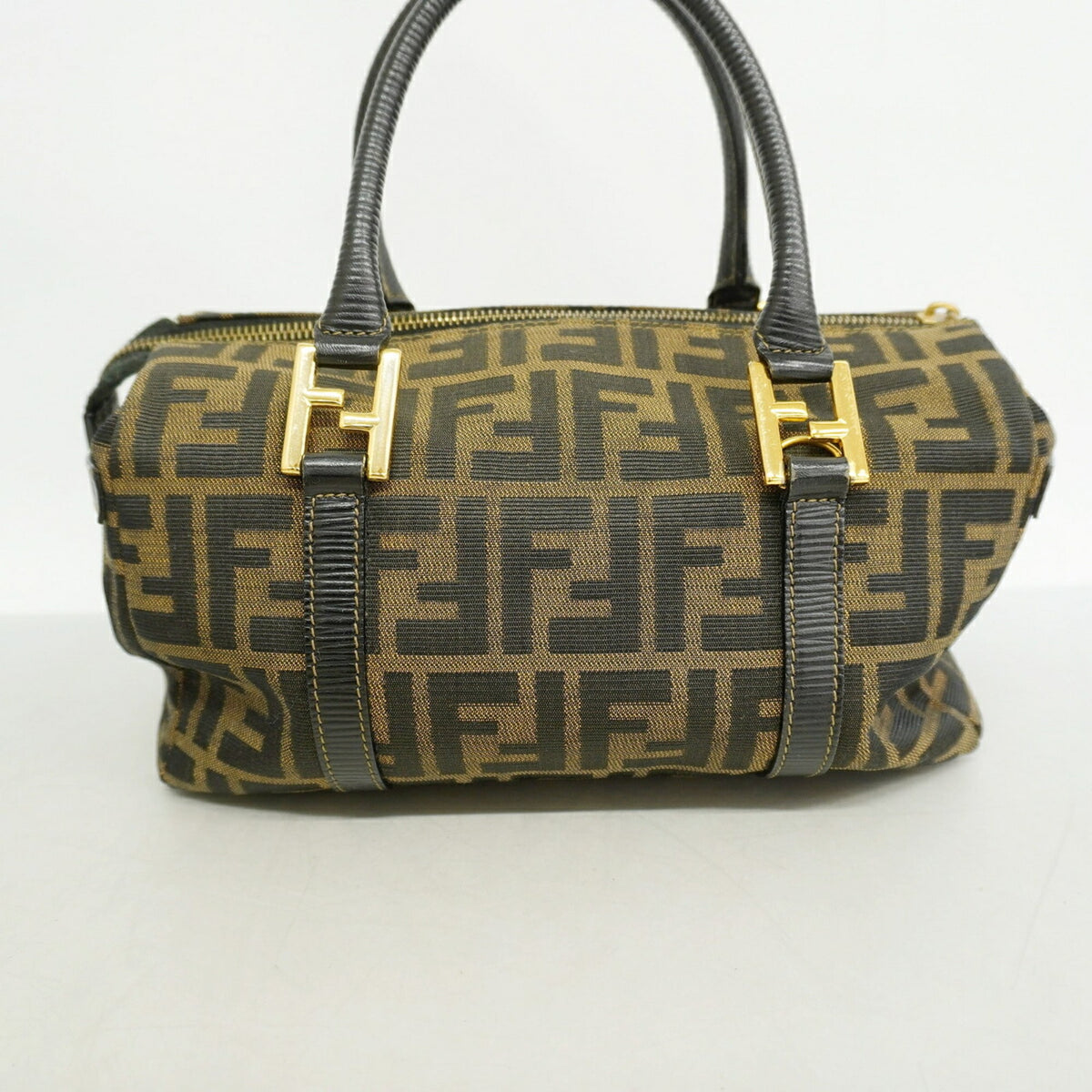 Fendi Brown Canvas Handbag (Pre-Owned)