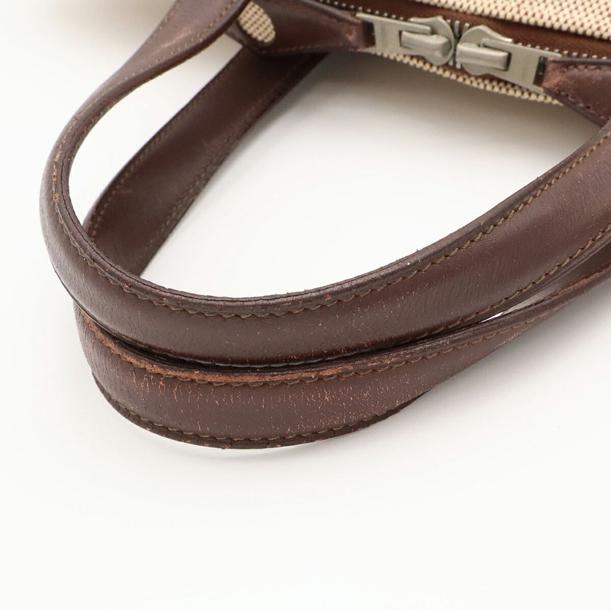 Hermes Brown Ivory Natural Toile H Handbag (Pre-Owned)