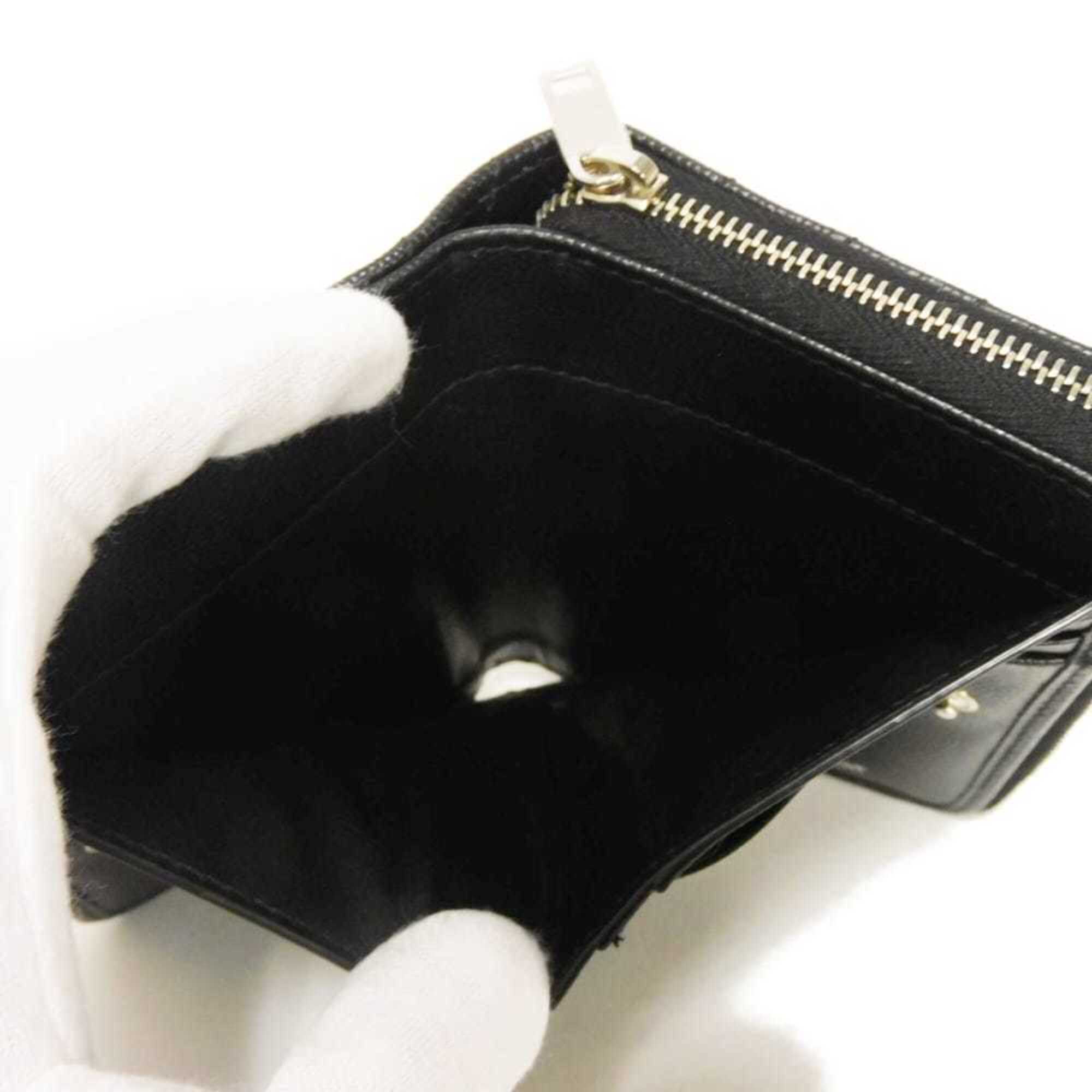 Yves Saint Laurent Black Leather Wallet (Bi-Fold) (Pre-Owned)