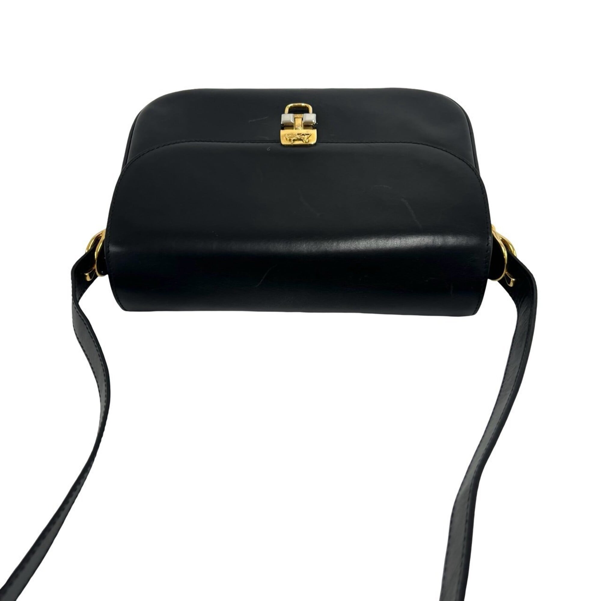Celine Black Leather Pochette Shoulder Bag (Pre-Owned)