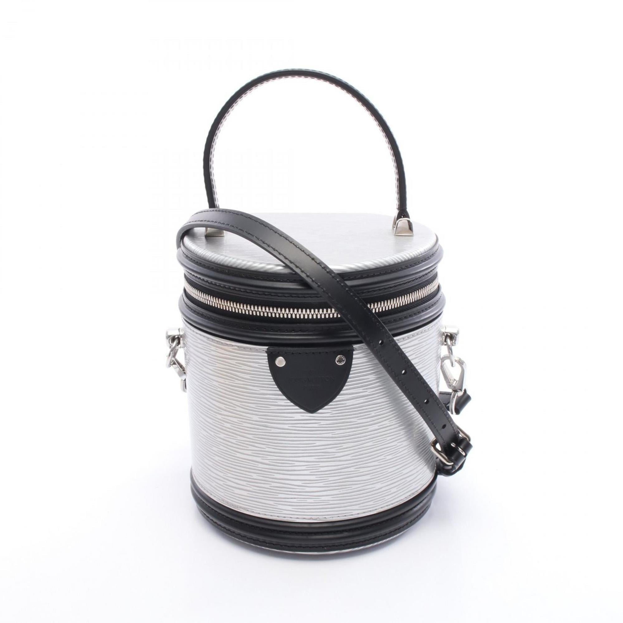 Louis Vuitton Black Silver Leather Handbag (Pre-Owned)