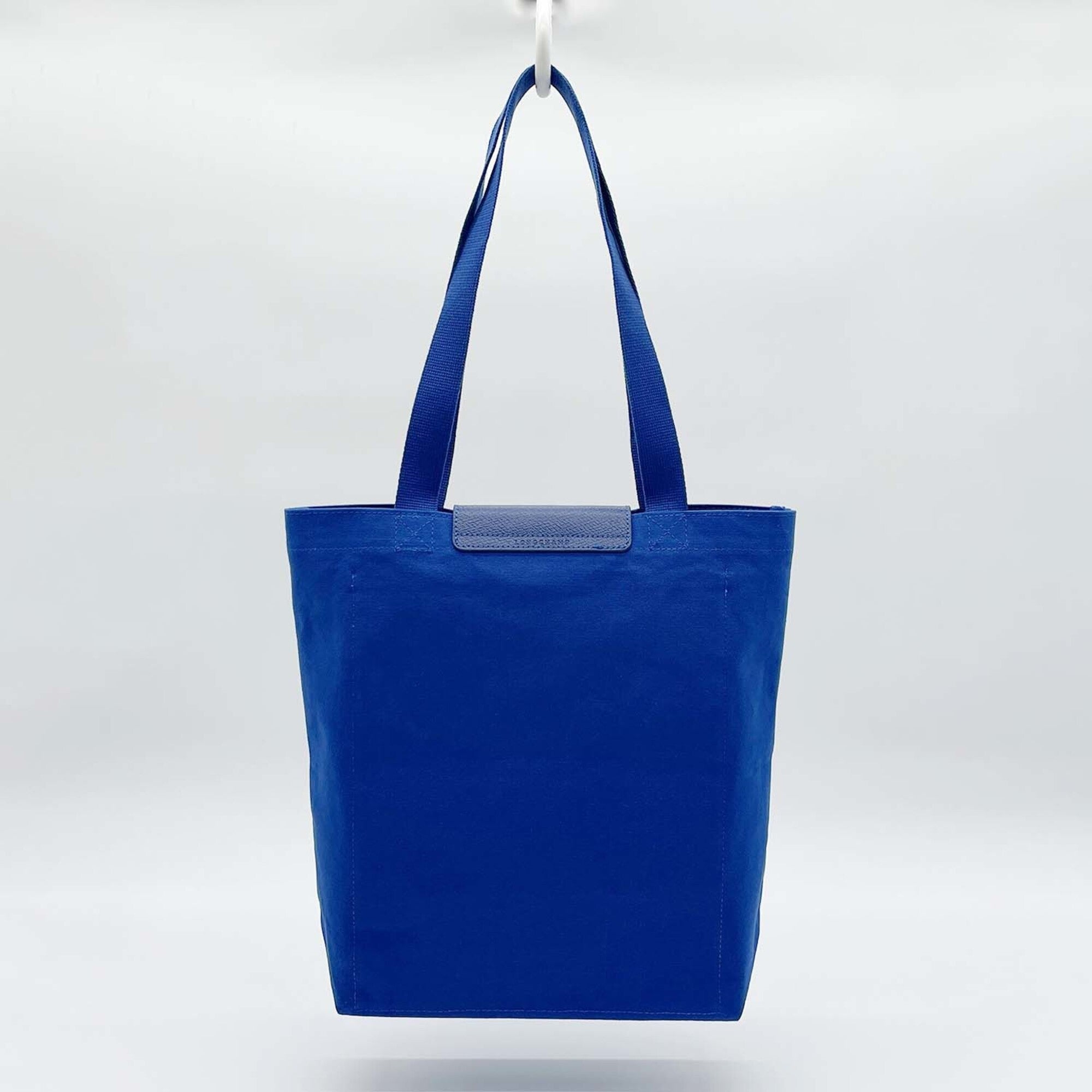 Longchamp Blue White Tote Bag (Pre-Owned)