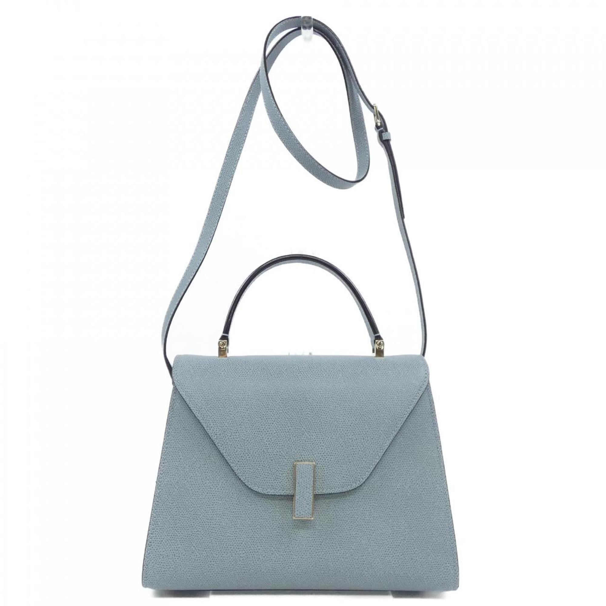 Valextra Blue Leather Handbag (Pre-Owned)