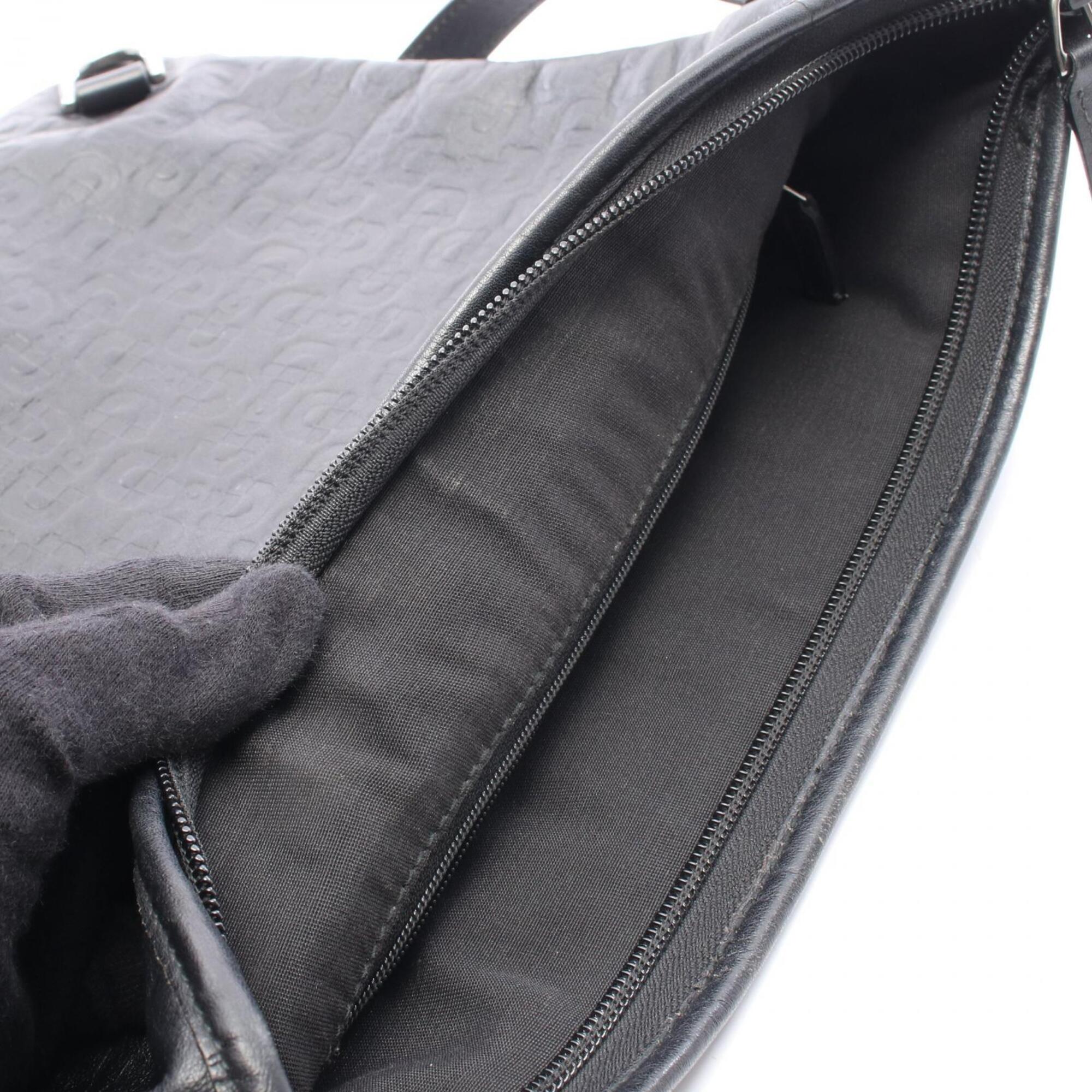Gucci Black Leather Handbag Shoulder Bag (Pre-Owned)