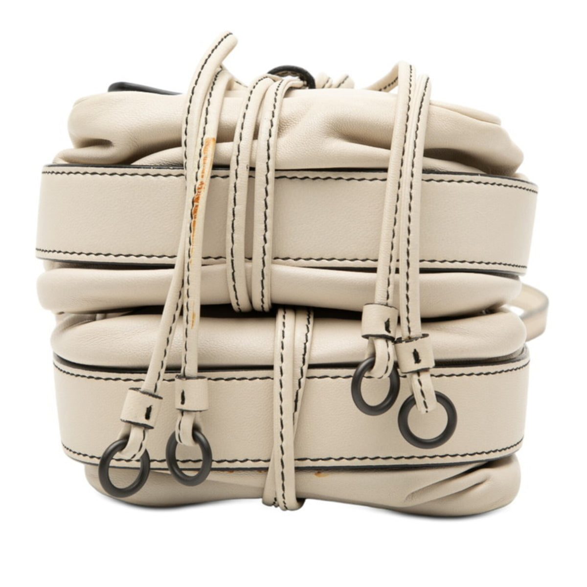 Bottega Veneta Ivory White Leather Shoulder Bag (Pre-Owned)