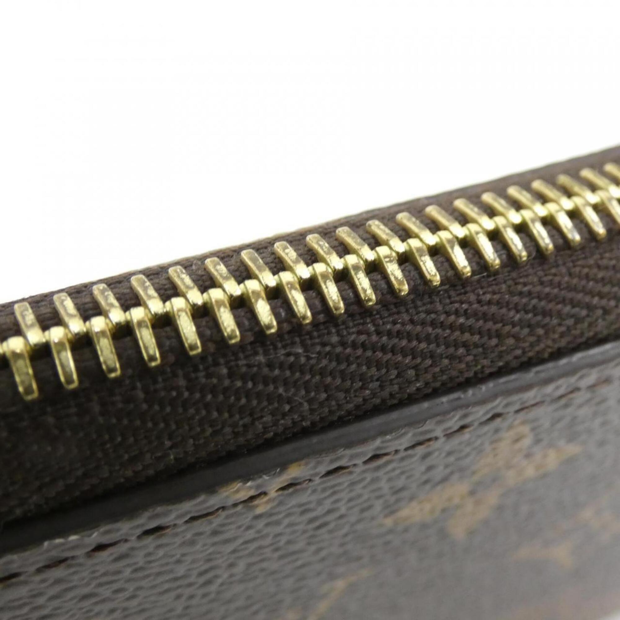 Louis Vuitton Monogram Marron Coated Canvas Long Wallet (Bi-Fold) (Pre-Owned)