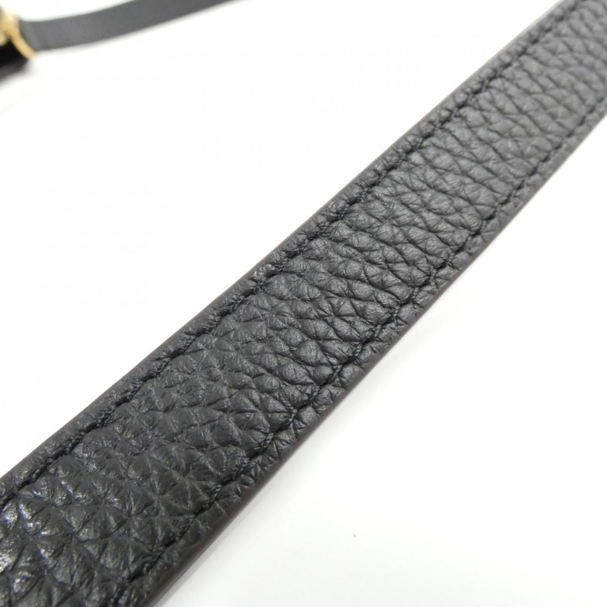 Louis Vuitton Black Leather Handbag (Pre-Owned)