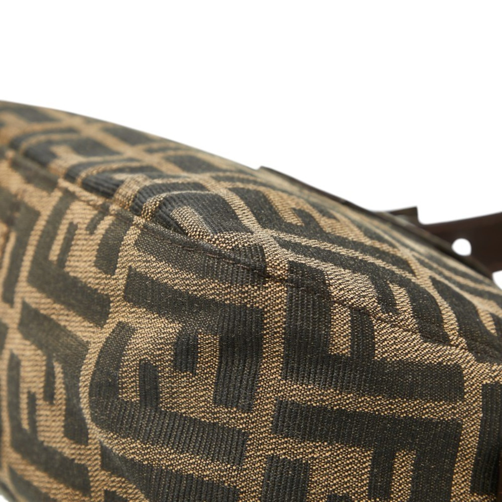 Fendi Brown Canvas Leather Shoulder Bag (Pre-Owned)