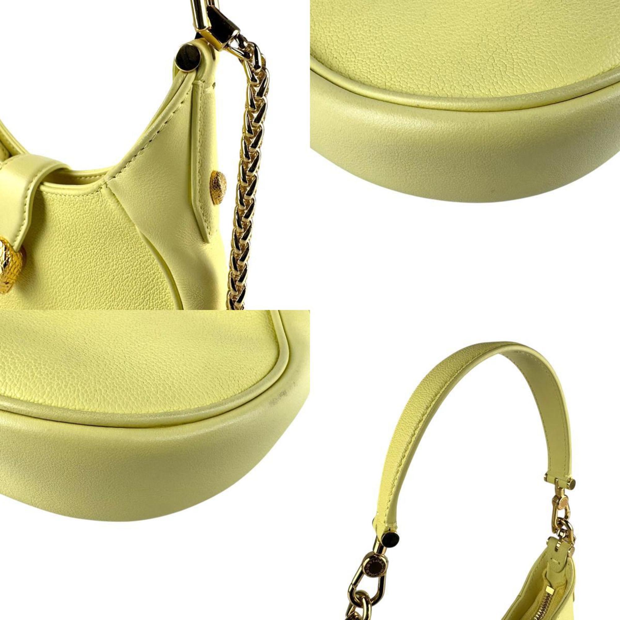 Bvlgari Gold Yellow Leather Metal Shoulder Bag (Pre-Owned)