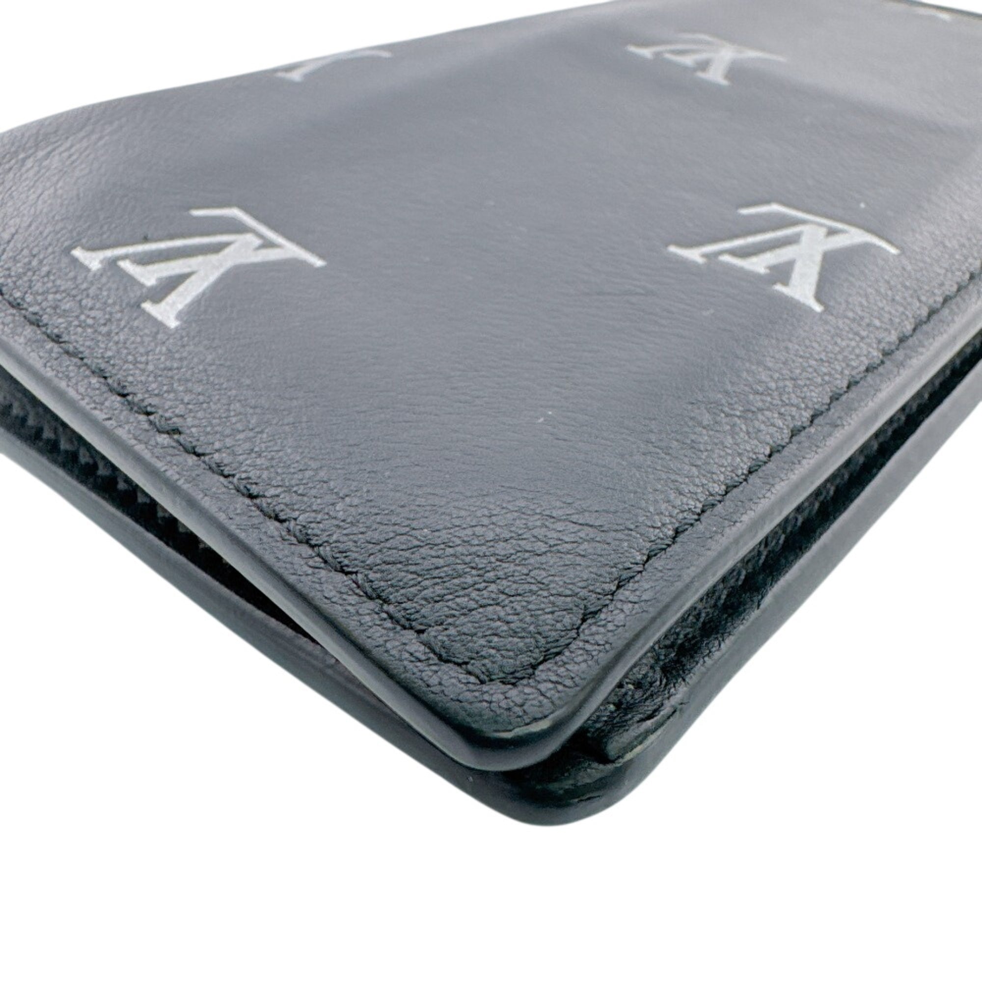 Louis Vuitton Black Leather Wallet (Bi-Fold) (Pre-Owned)