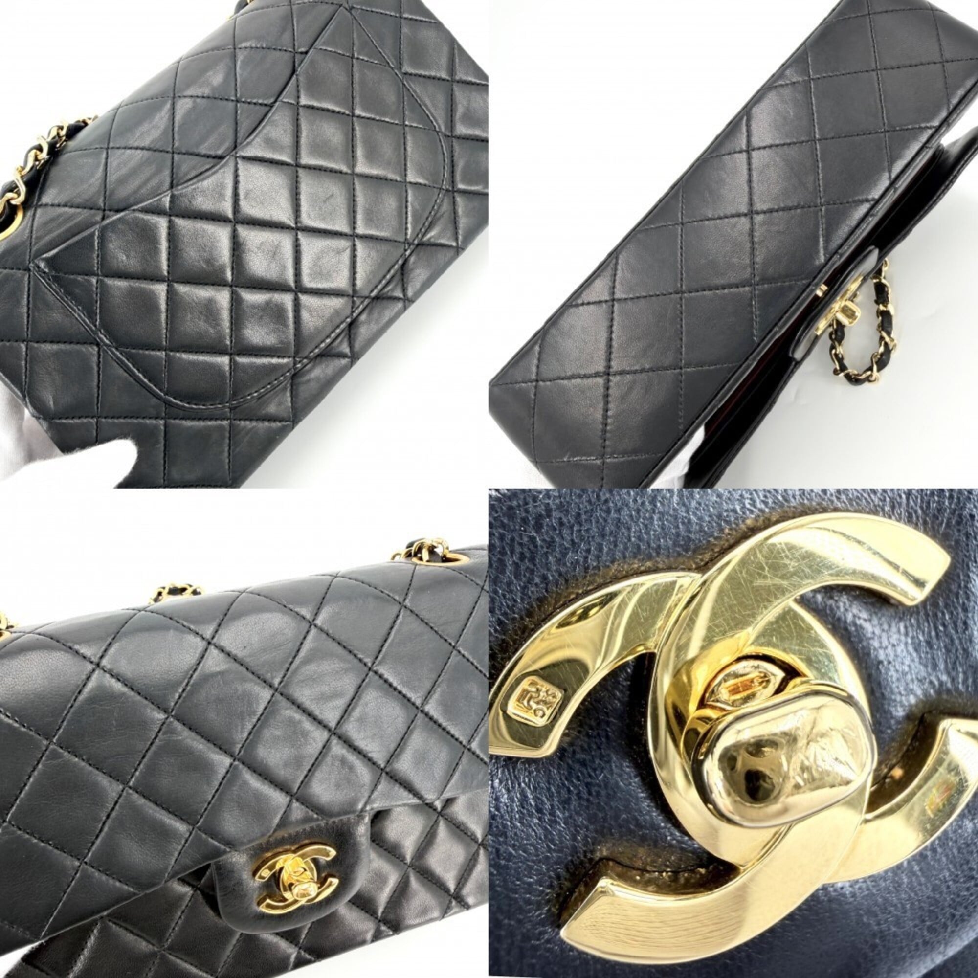 Chanel Black Leather Shoulder Bag (Pre-Owned)