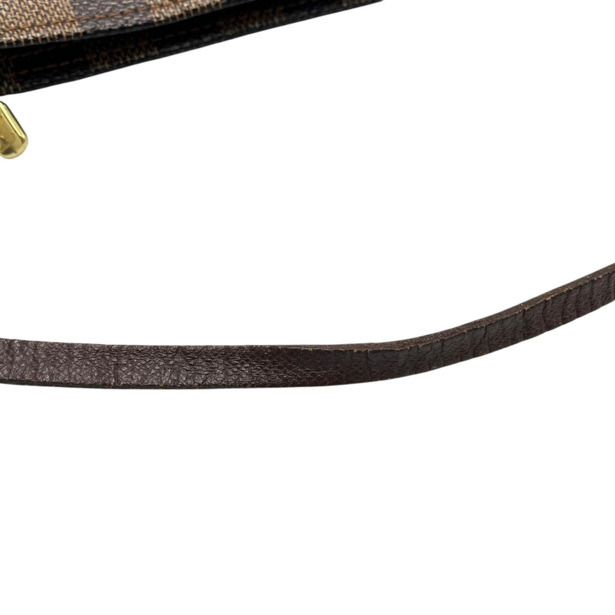 Louis Vuitton Brown Damier Canvas Handbag Pouch (Pre-Owned)