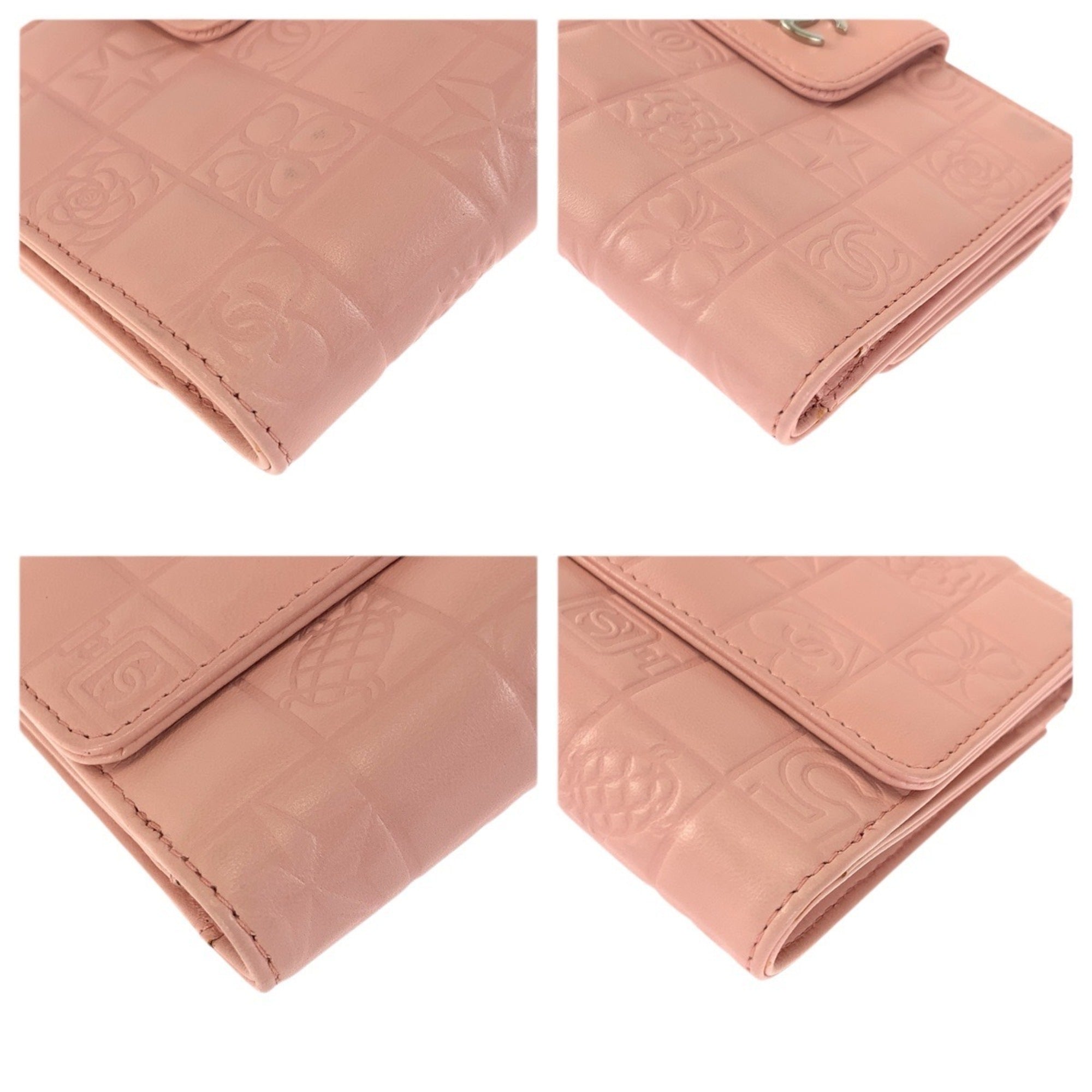 Chanel Pink Leather Wallet (Bi-Fold) (Pre-Owned)