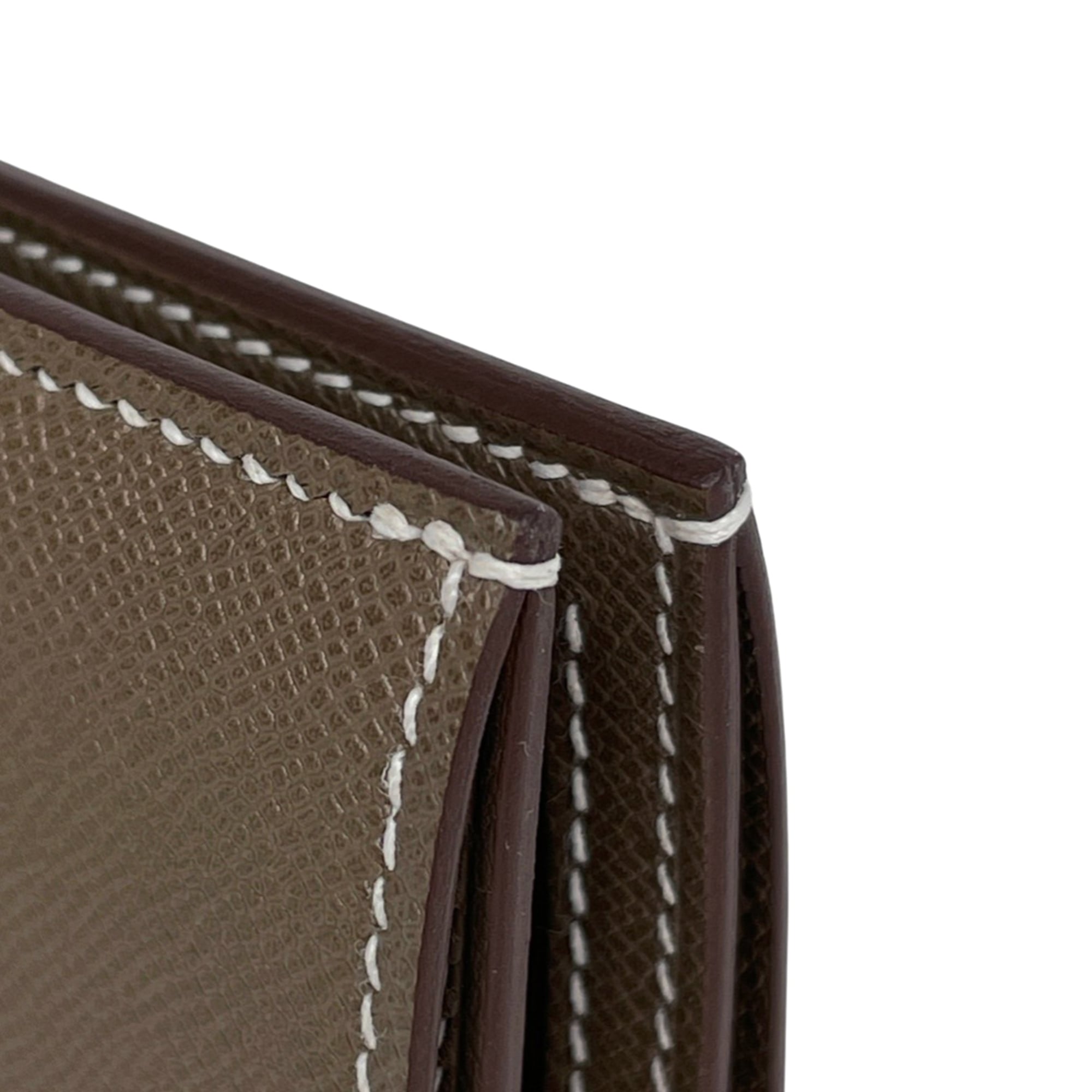 Hermes Bearn Etoupe Gray Leather Wallet (Bi-Fold) (Pre-Owned)
