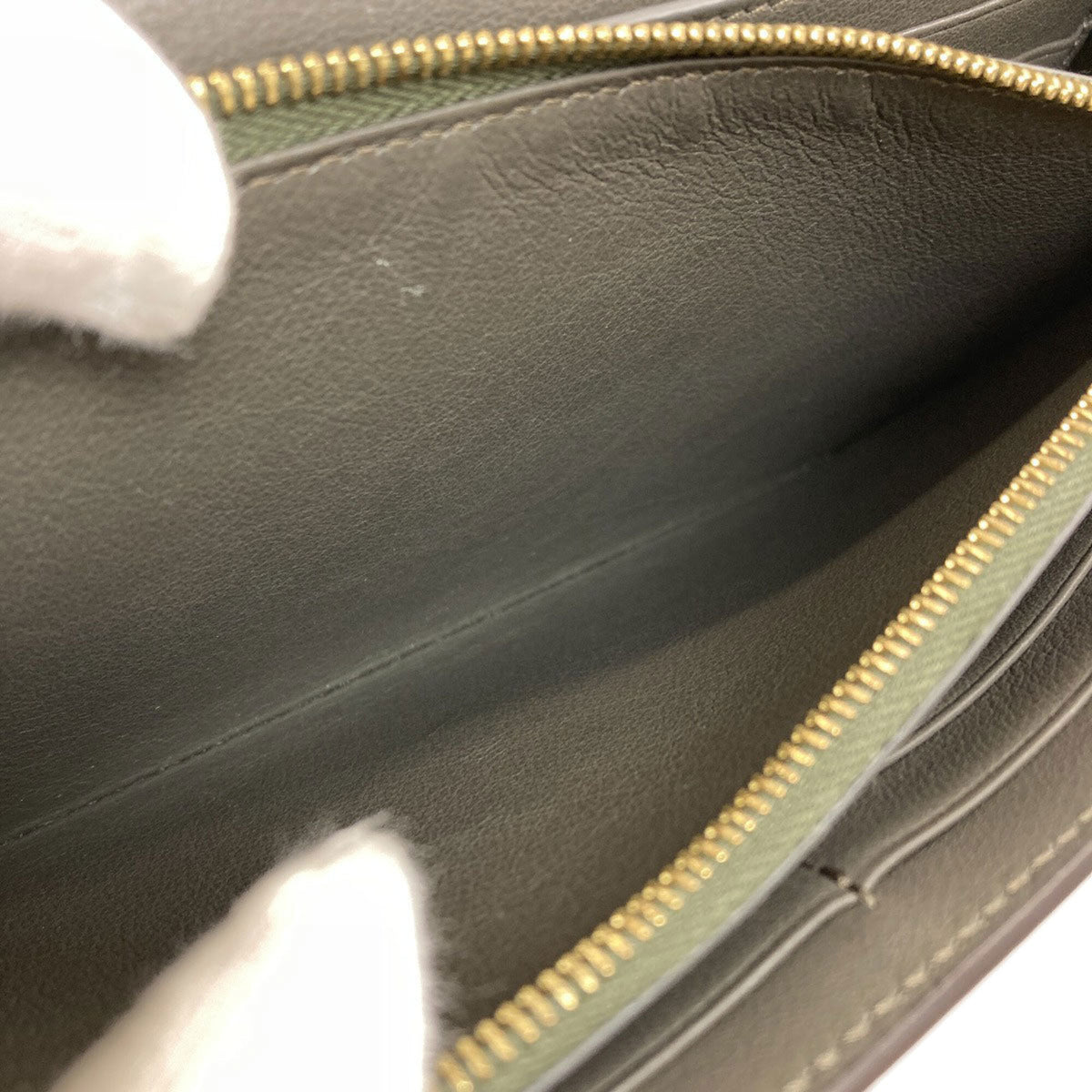 Celine Gray Leather Long Wallet (Bi-Fold) (Pre-Owned)