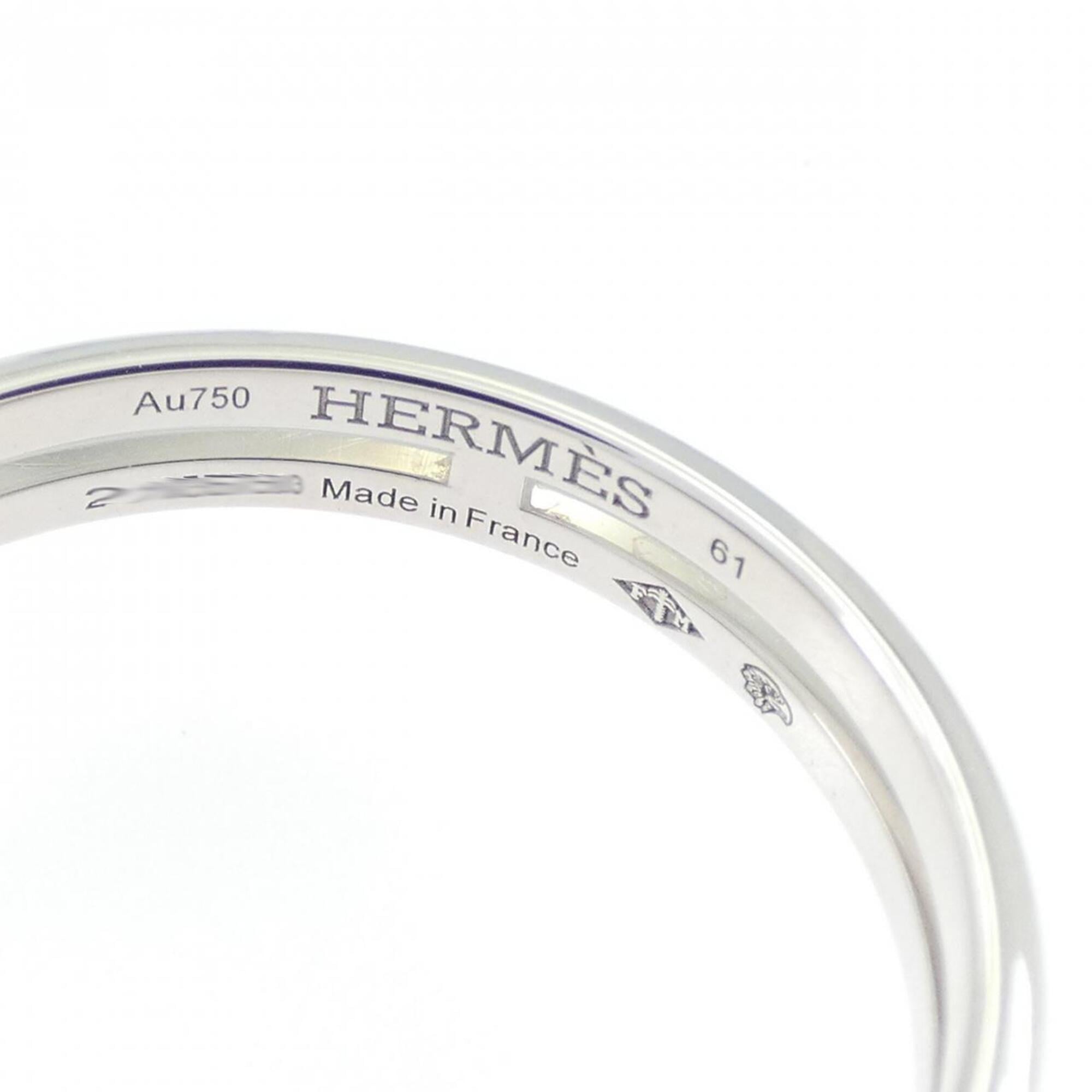 Hermes White Gold (18K) Band Ring (Pre-Owned)