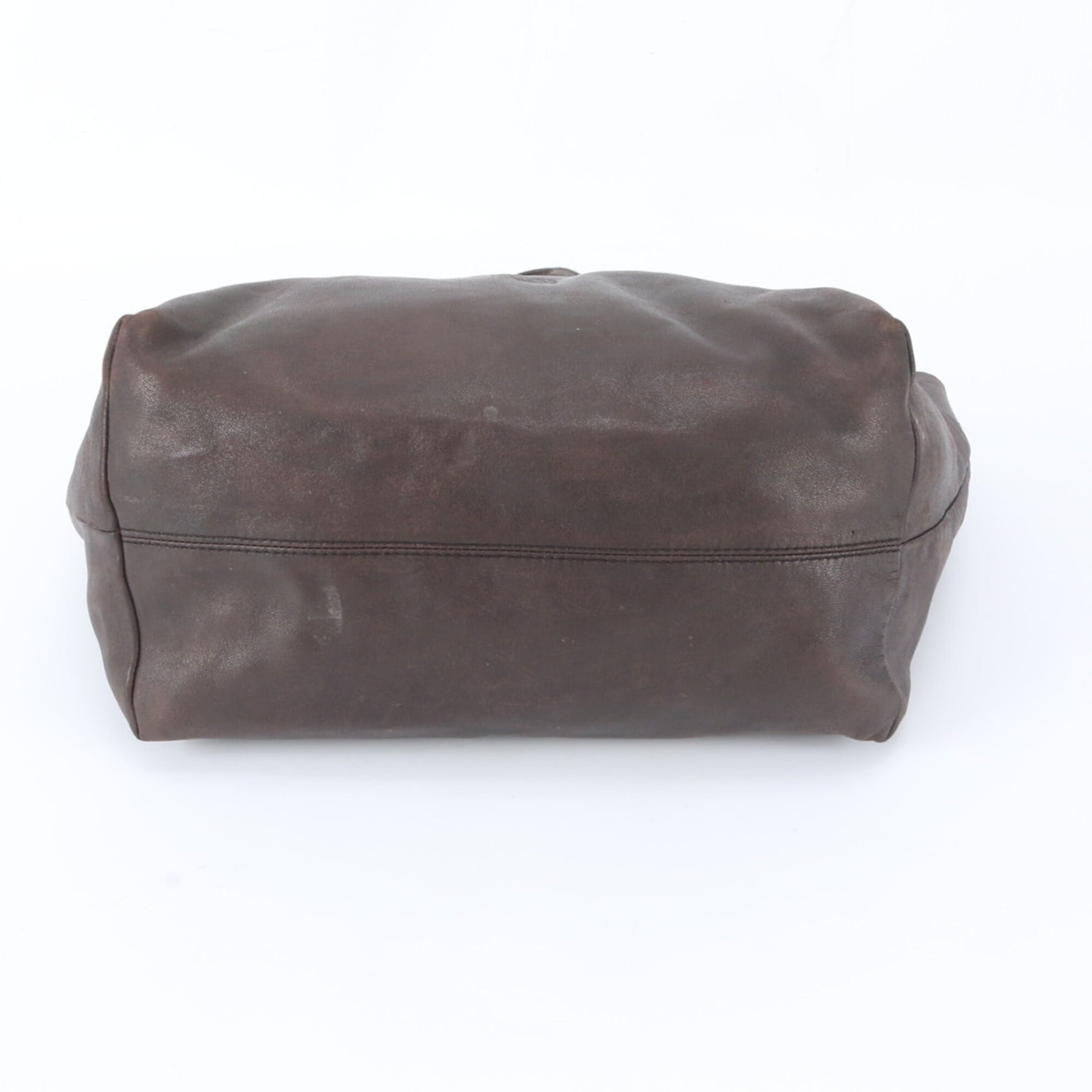 Loewe Dark Brown Leather Handbag Tote Bag (Pre-Owned)