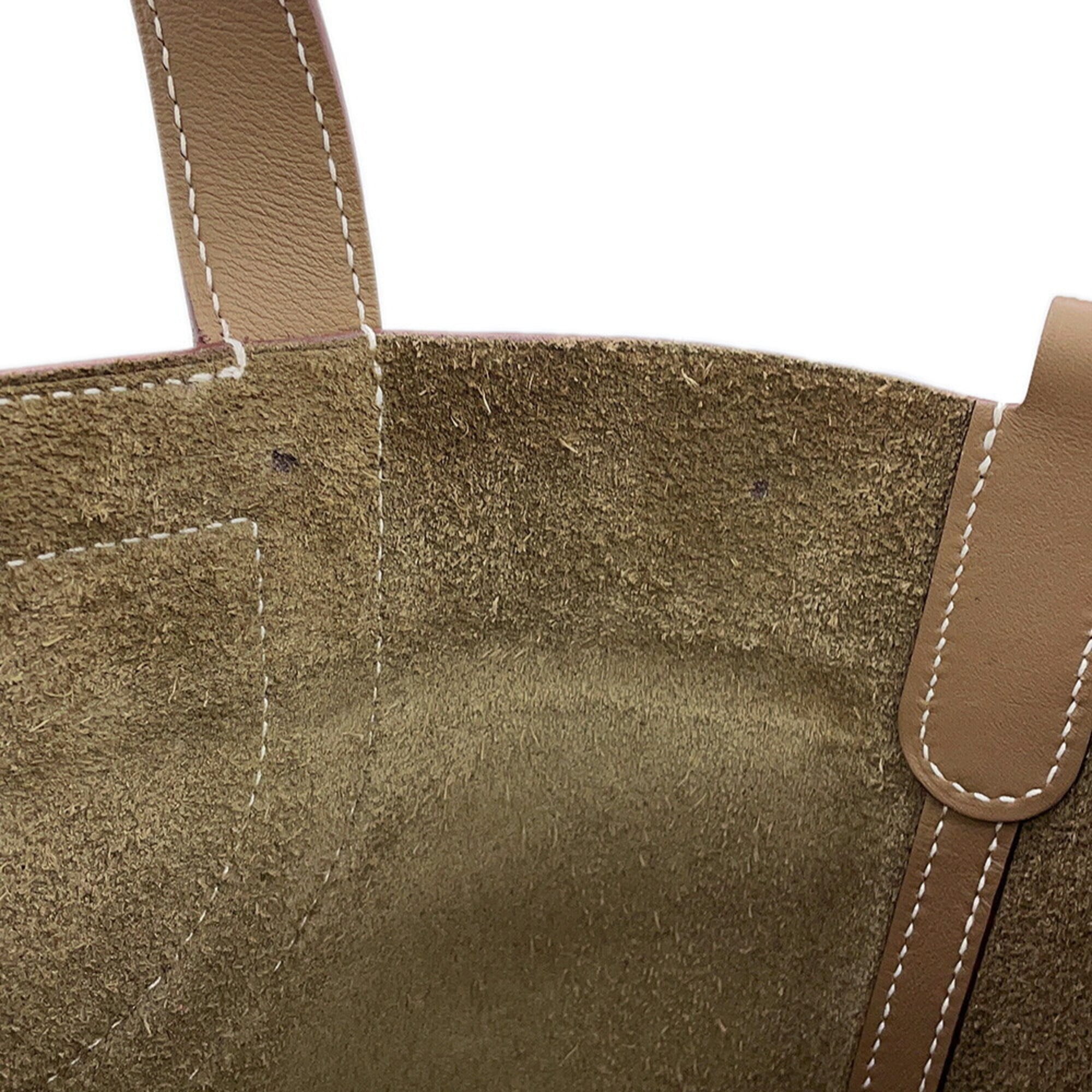 Hermes Etoupe Gray Taurillon Clemence Leather Swift Leather Tote Bag (Pre-Owned)